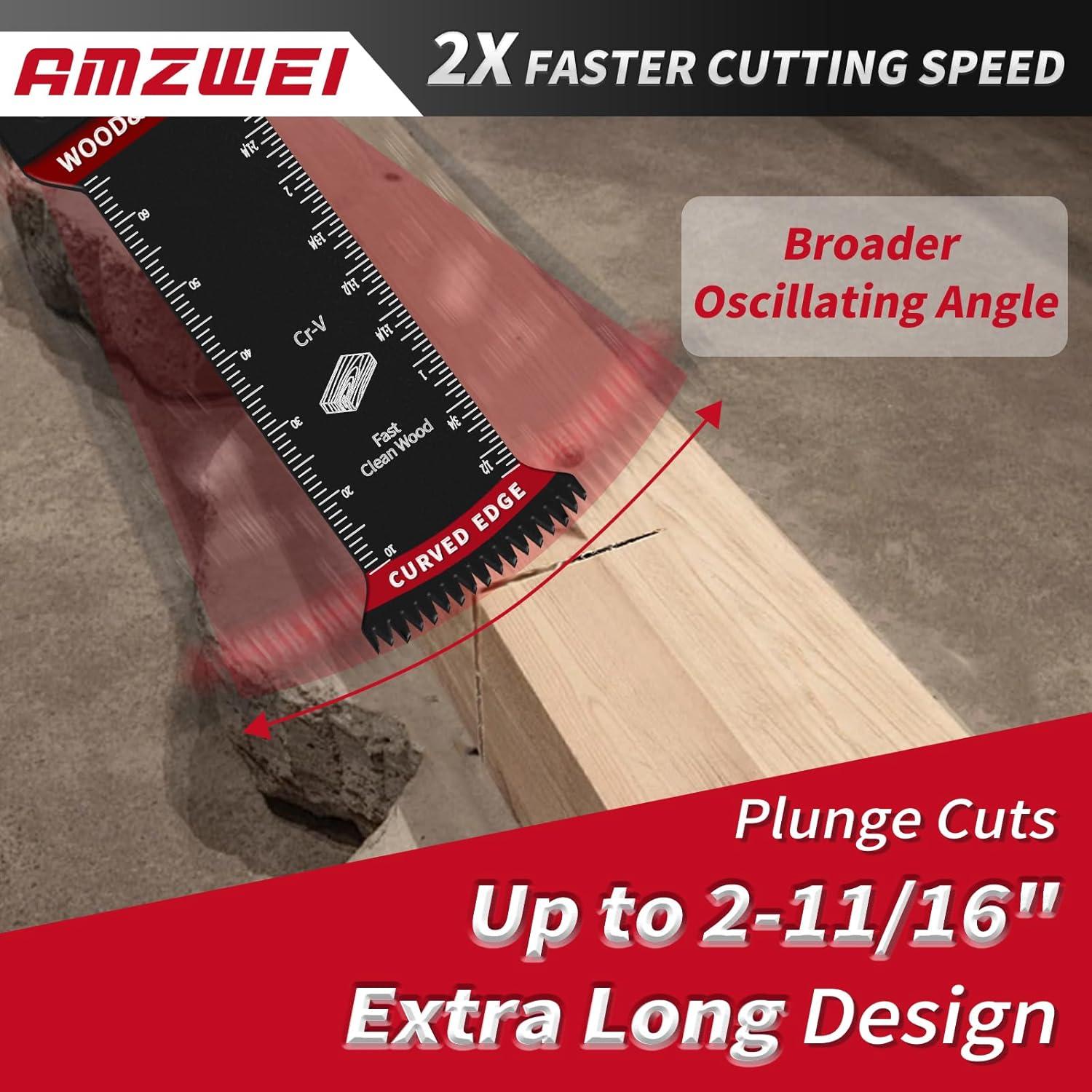 Cuchillas Oscilantes AMZWEI 20 Pcs Titanio 70mm Dientes Japoneses