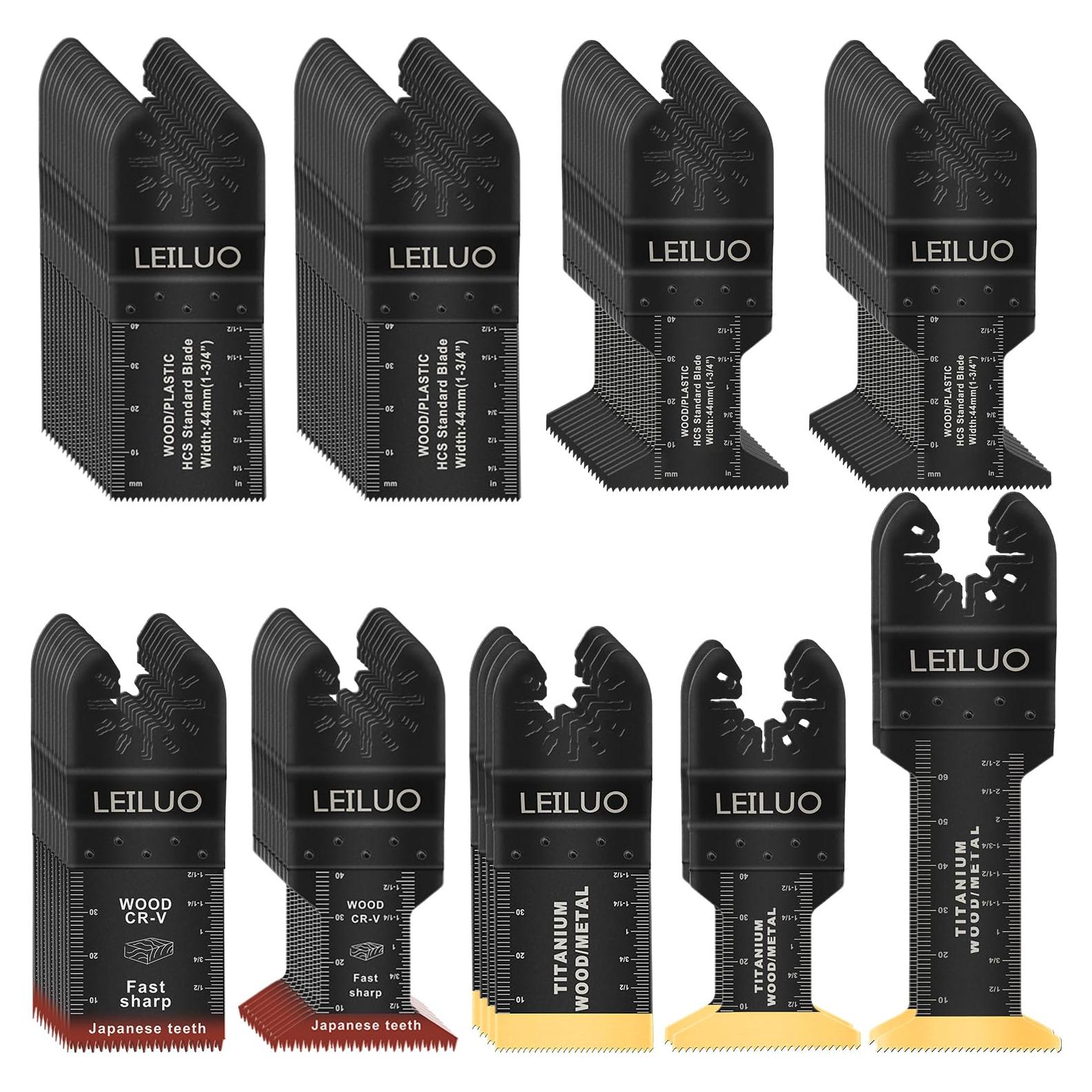 Juego de Cuchillas Multiherramienta LEILUO 100 Pcs para Madera