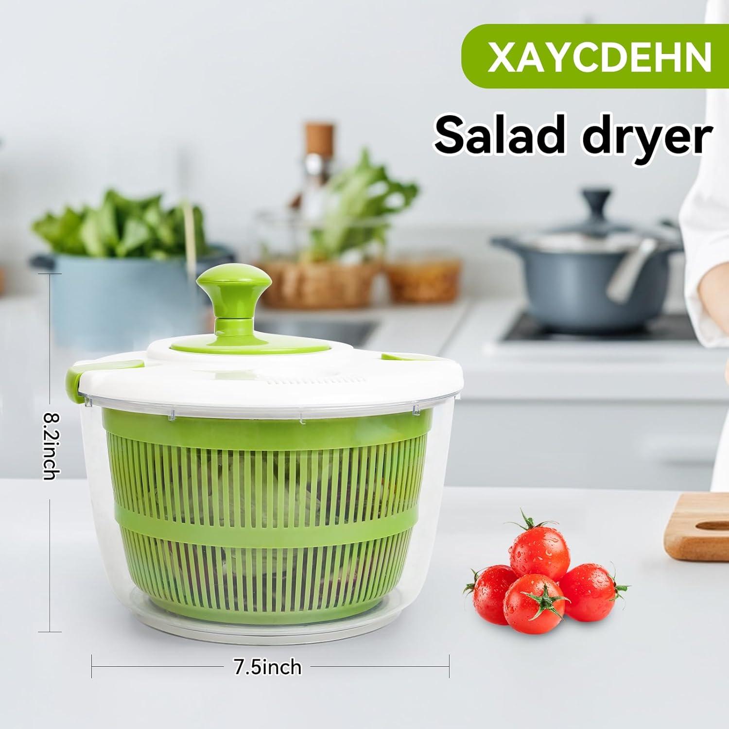 Espiralador de Ensalada XAYCDEHN 5 Cuartos Verde Blanco