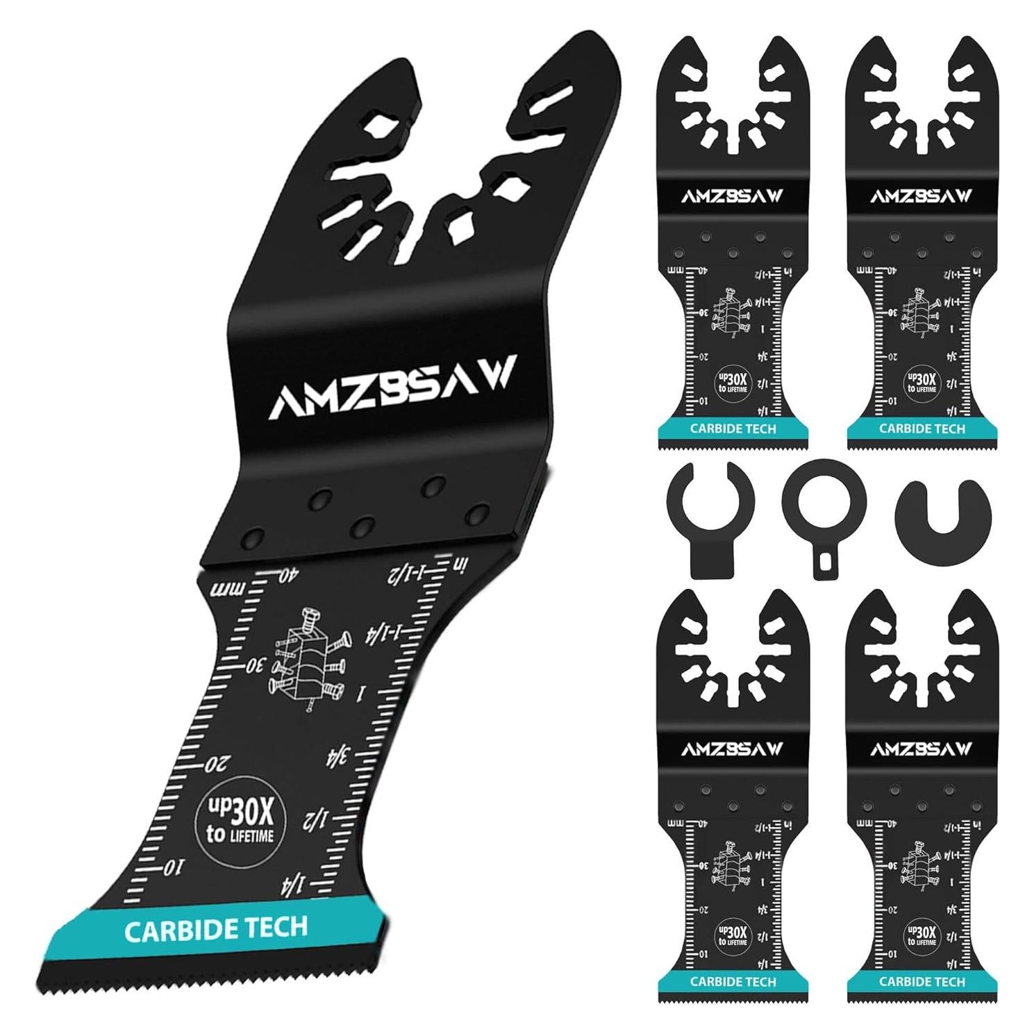 5 Piezas Hojas Oscilantes Carburo AMZBSAW 3,49 cm Multiuso