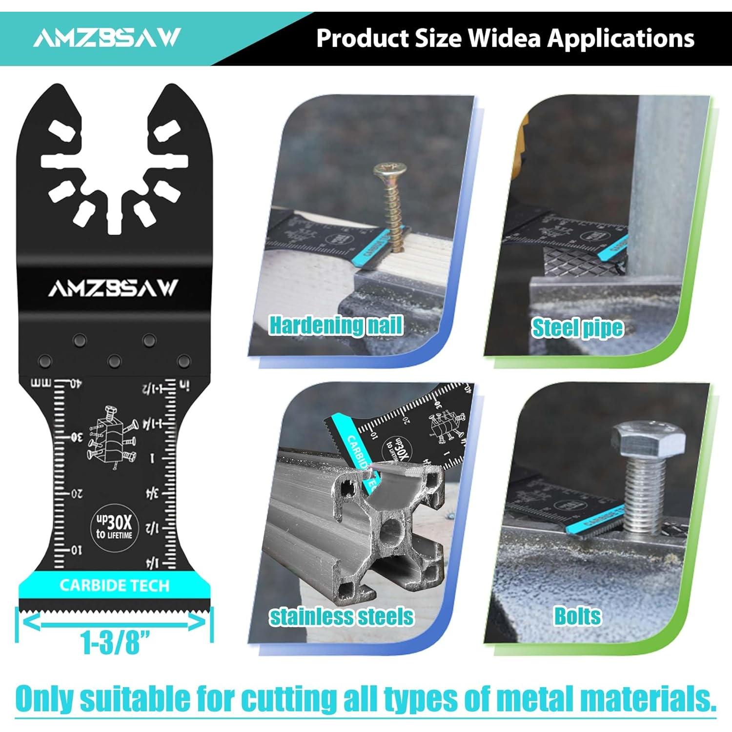 5 Piezas Hojas Oscilantes Carburo AMZBSAW 3,49 cm Multiuso