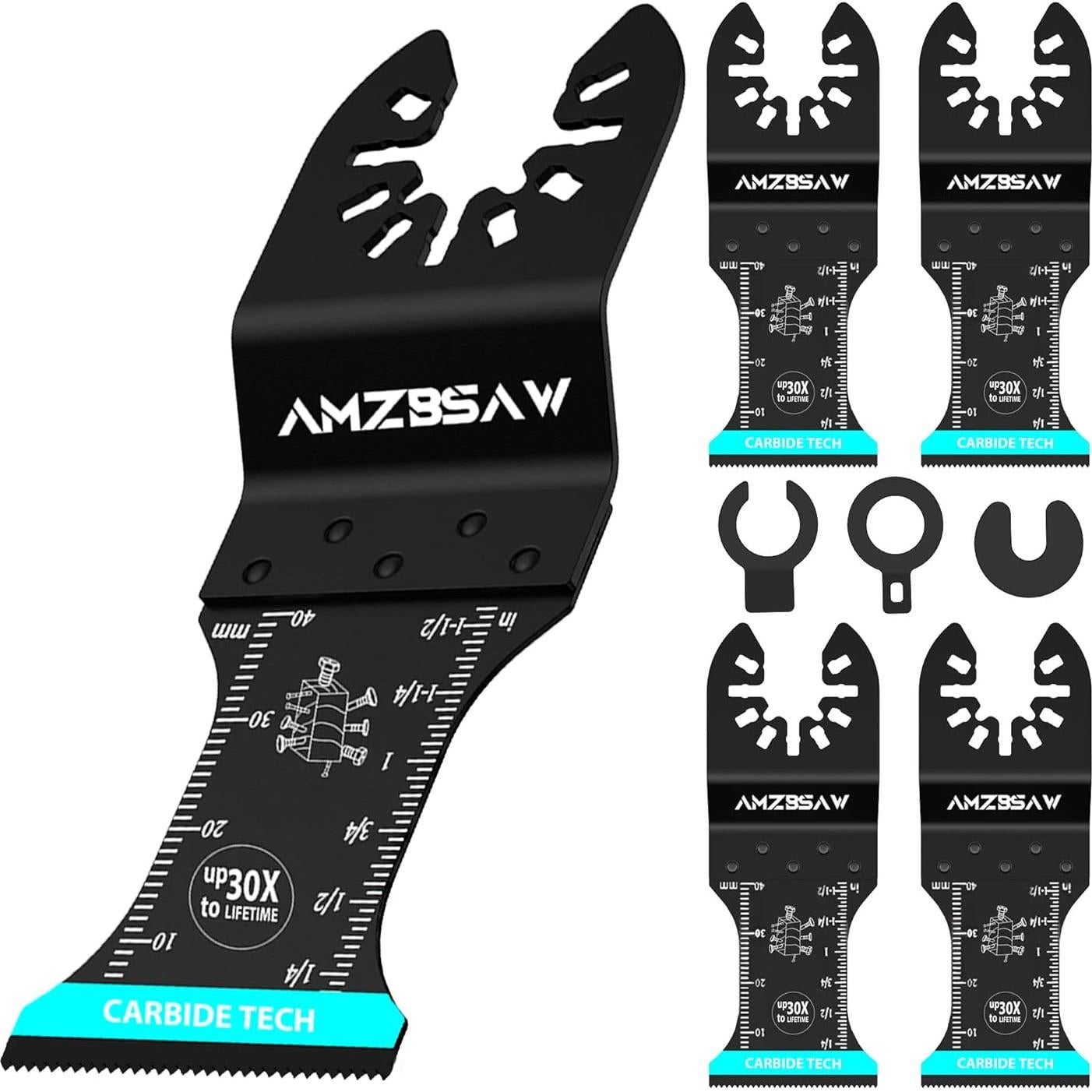 5 Piezas Hojas Oscilantes Carburo AMZBSAW 3,49 cm Multiuso