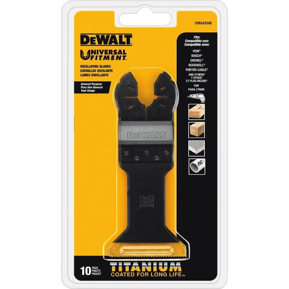 Hojas de Corte Oscilantes DEWALT 10 Piezas para Madera