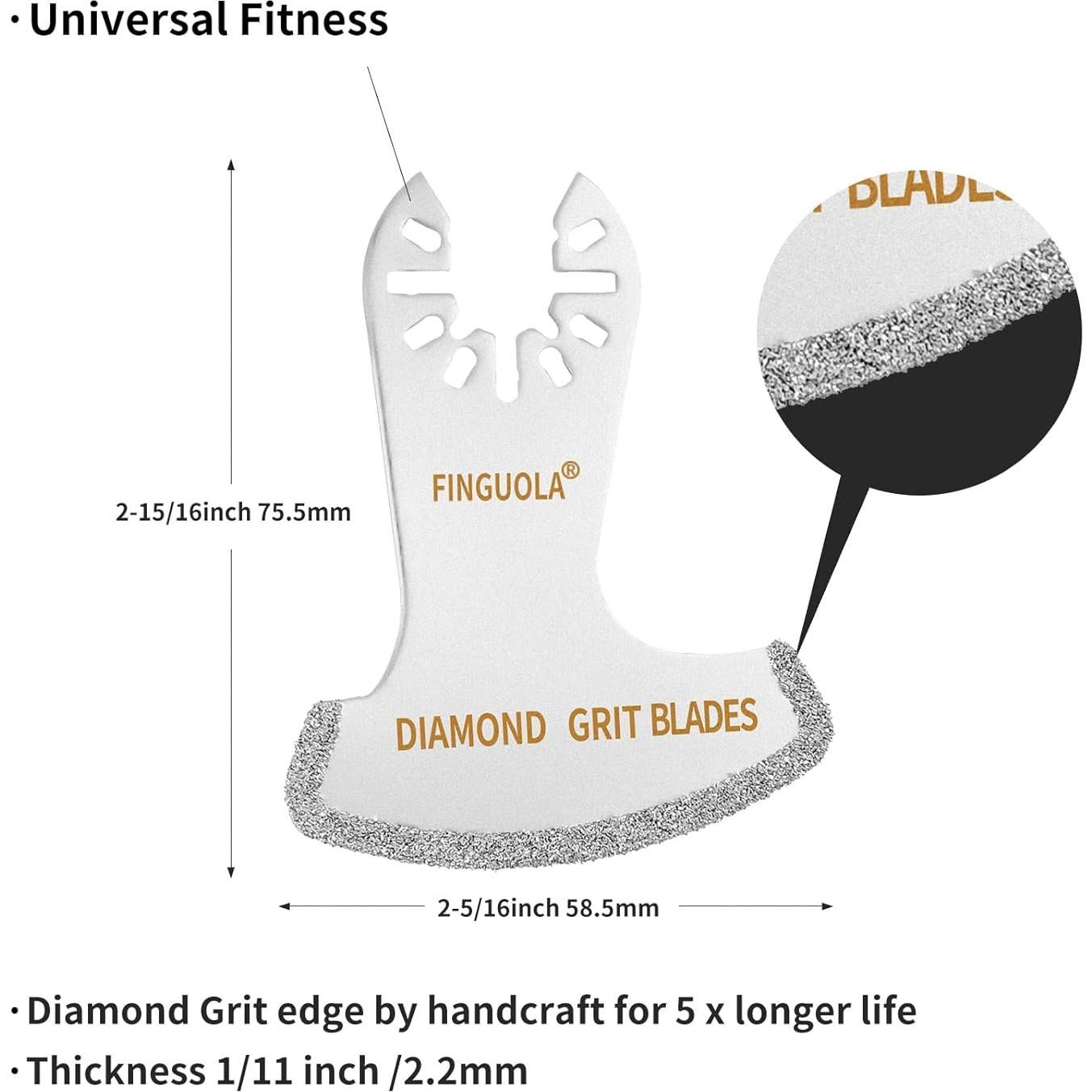Hojas Oscilantes FINGUOLA para Corte de Azulejos - Juego 4 Pzas