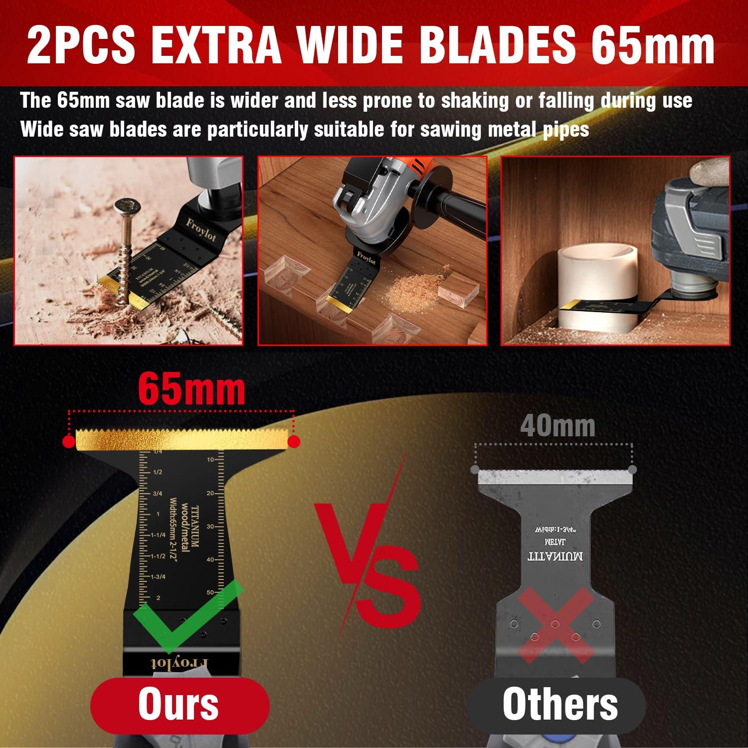 Kit de 18 Hojas de Sierra Oscilante Froylot para Metal y Madera