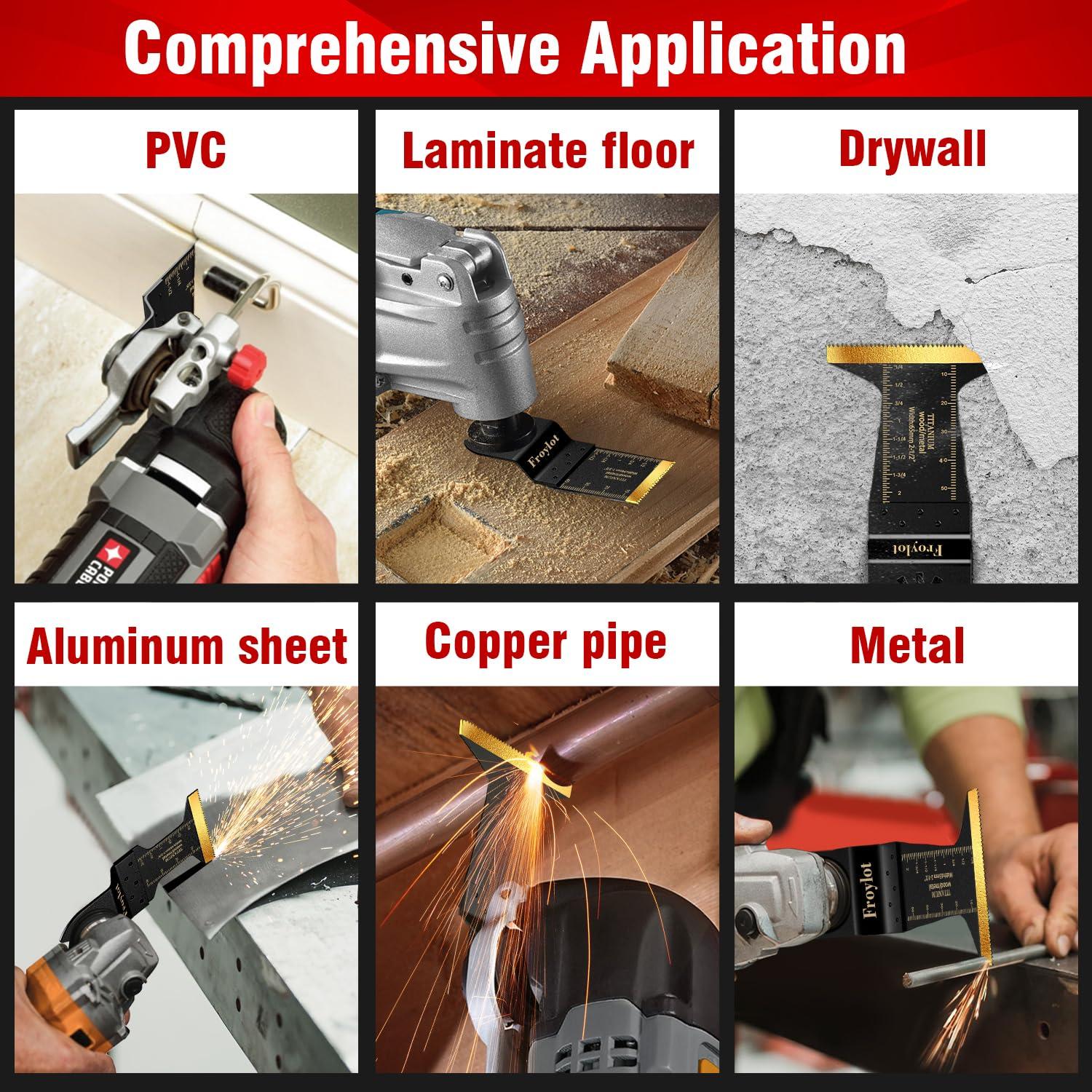 Kit de 18 Hojas de Sierra Oscilante Froylot para Metal y Madera