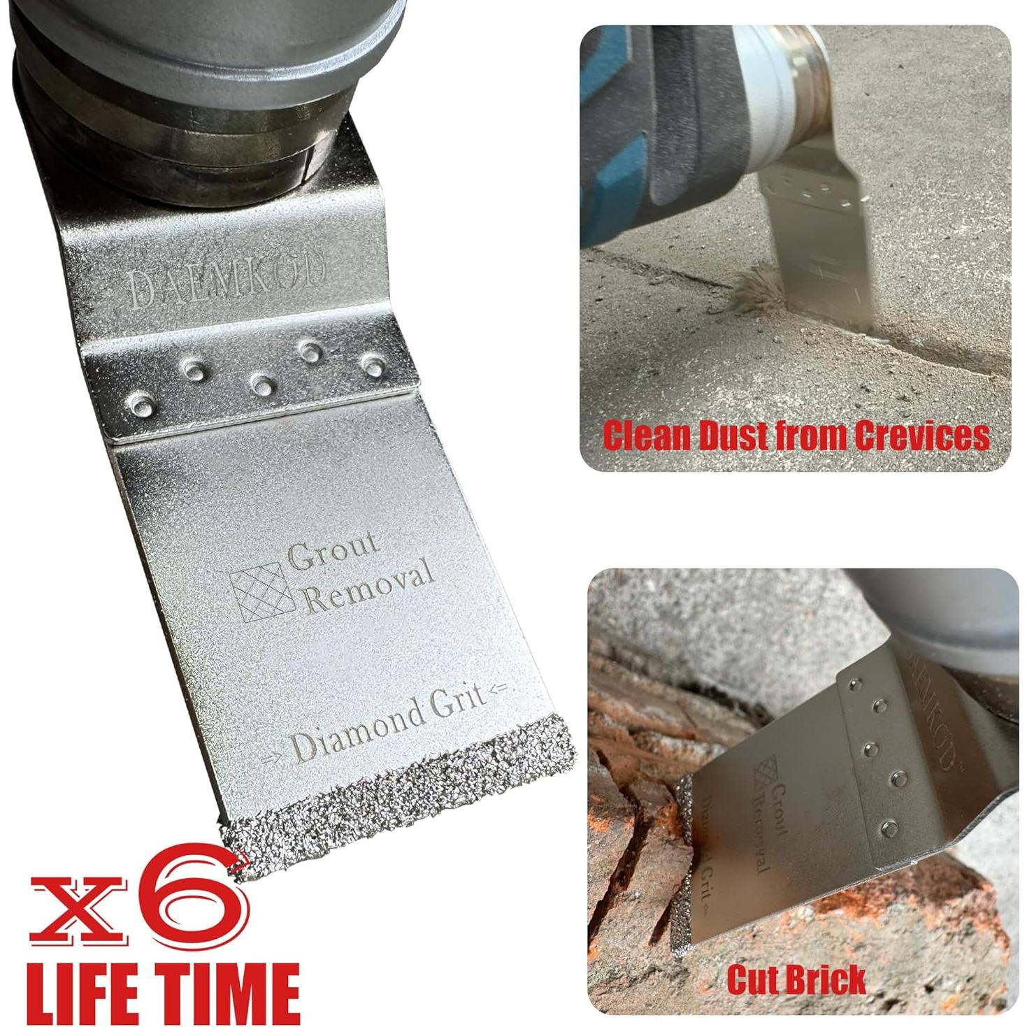 Cuchillas de Diamante DAEMKOD 6 Pcs para Herramienta Oscilante