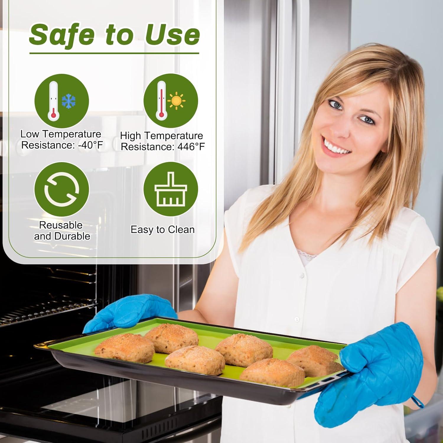 6 Hojas de Silicona para Deshidratador Anglecai Verde 30x26 cm