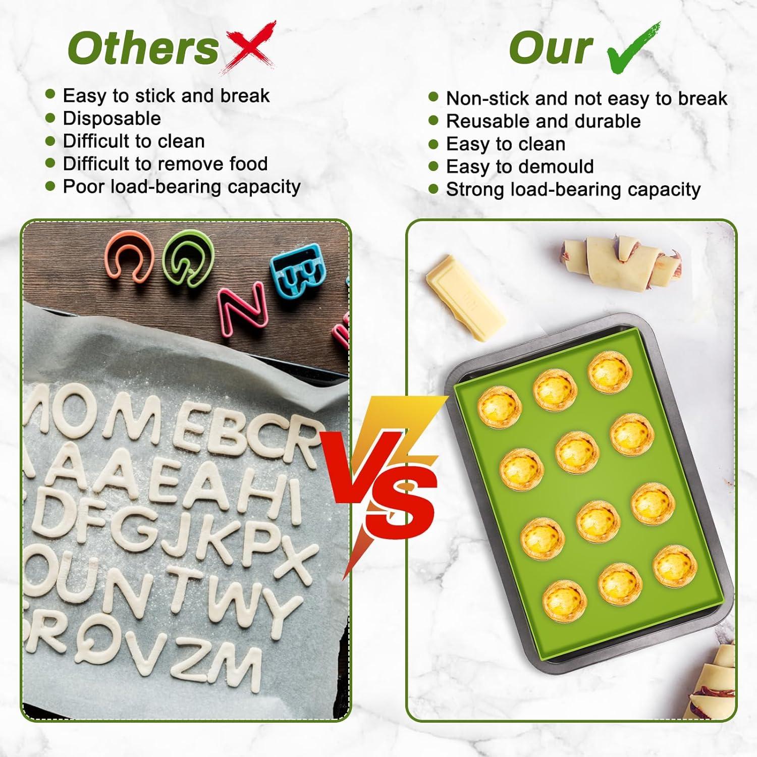 6 Hojas de Silicona para Deshidratador Anglecai Verde 30x26 cm