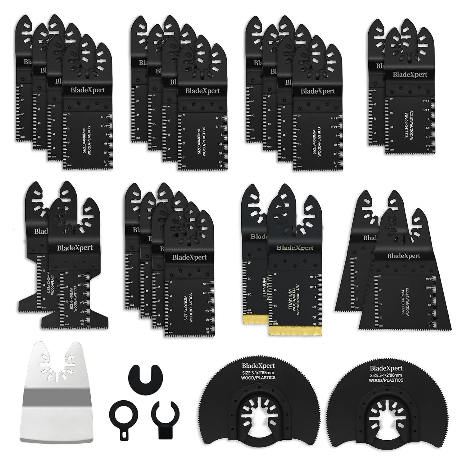 30 Hojas de sierra oscilante BladeXpert para madera y metal