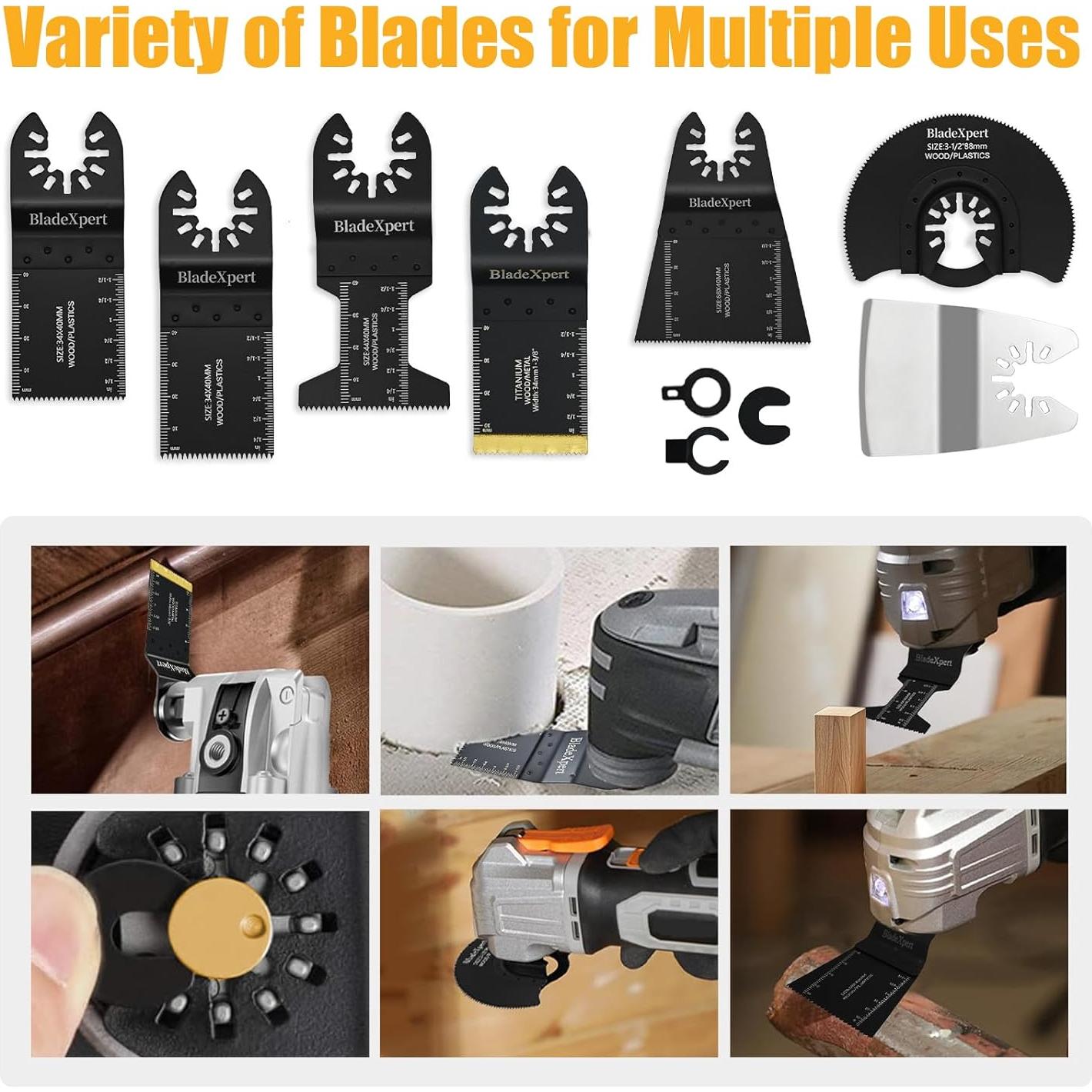 30 Hojas de sierra oscilante BladeXpert para madera y metal