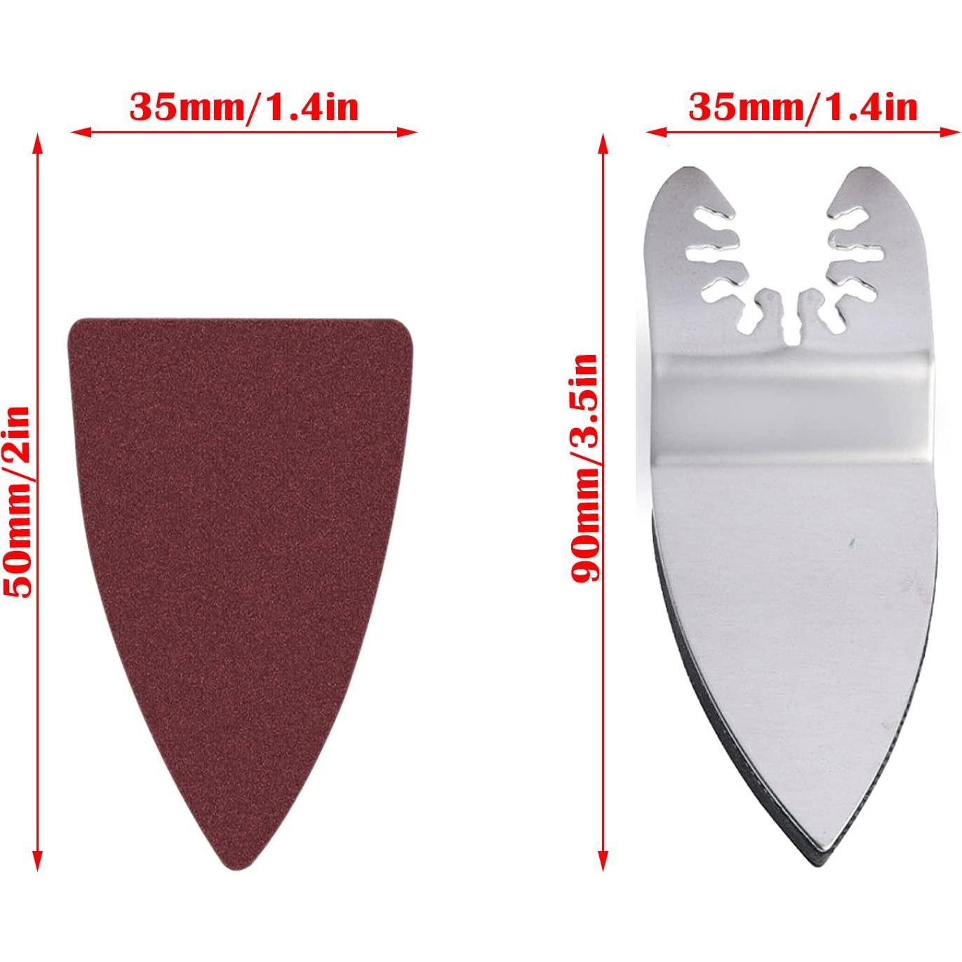 51 Pcs Almohadillas de Lijado Triangulares MGGi 35x50mm