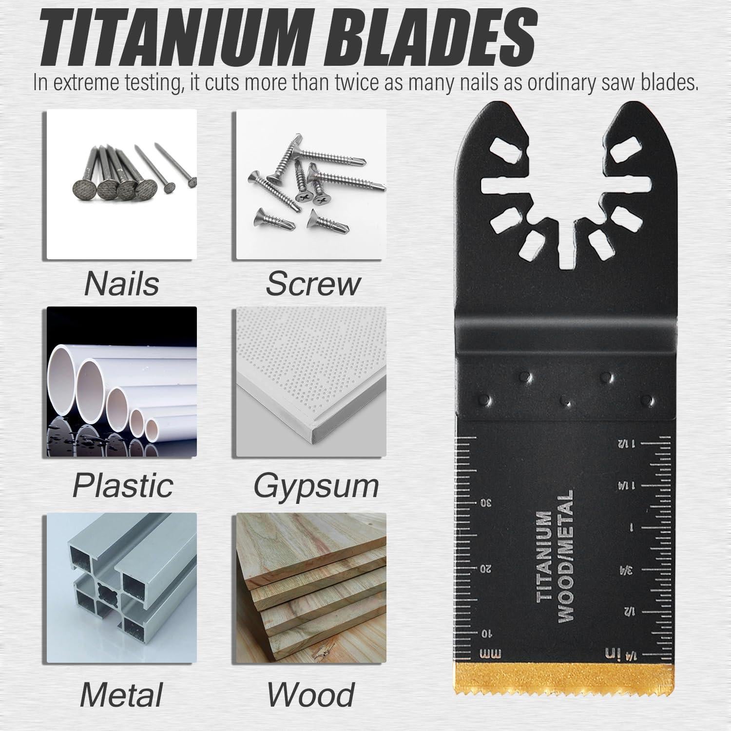 Hojas de Sierra Oscilante Adust 96 Piezas para Madera y Metal