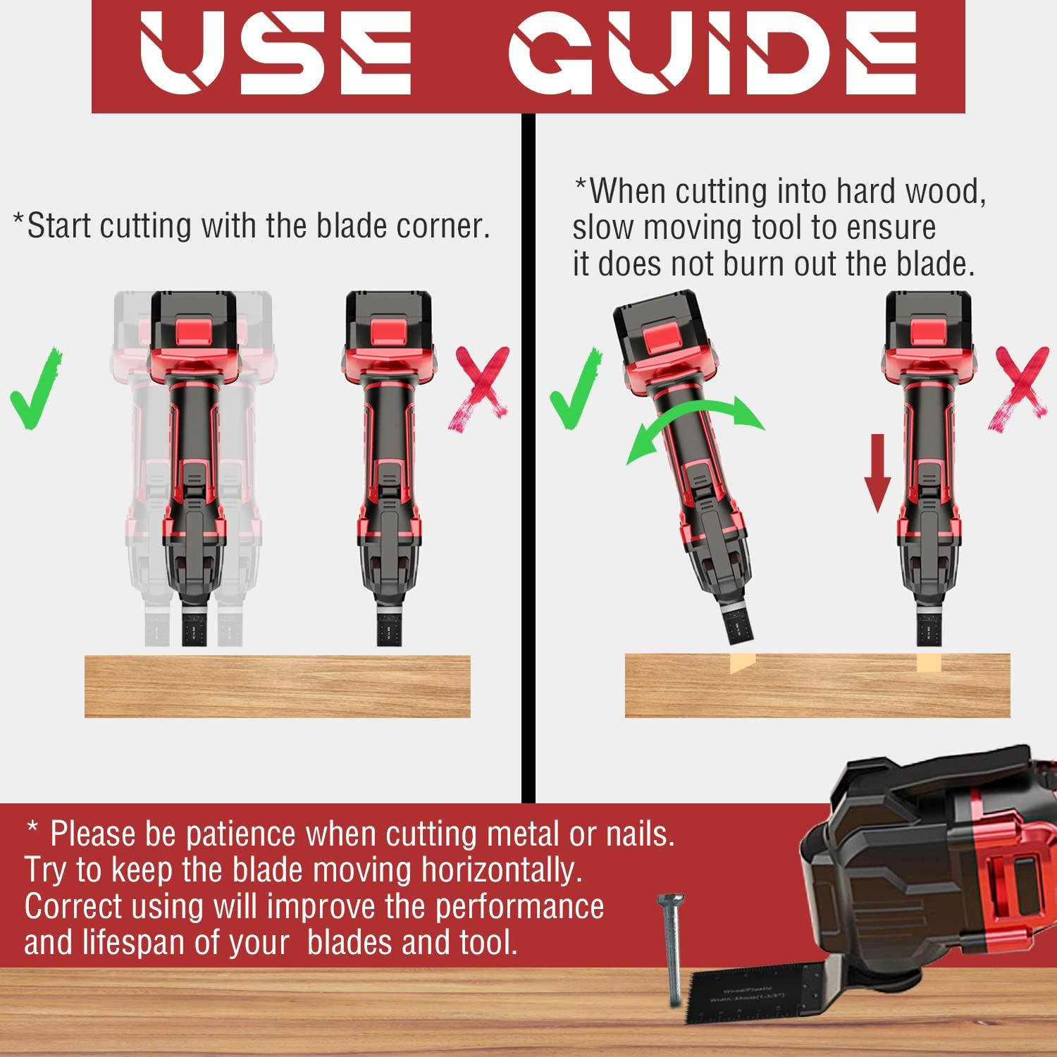 Hojas de Sierra Oscilante Adust 96 Piezas para Madera y Metal