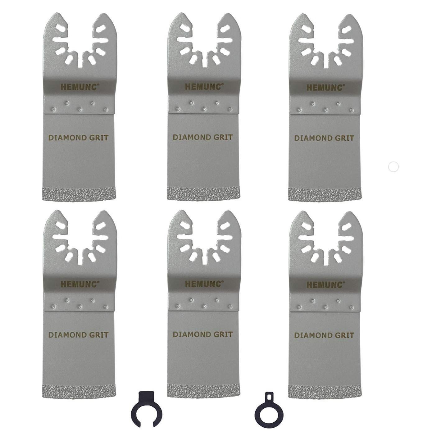 Hojas Oscilantes de Diamante HEMUNC 6 Piezas 3,49 cm