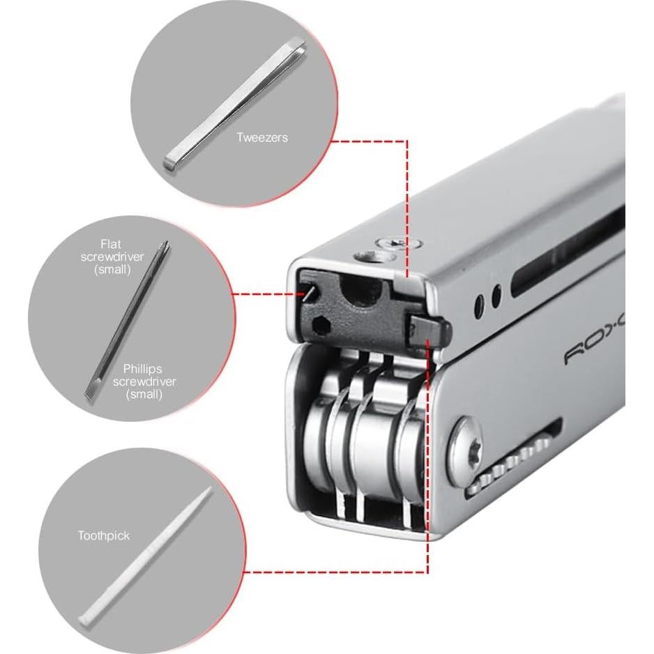 ROXON M3 Multiherramienta 13 en 1 Acero Inoxidable Práctica