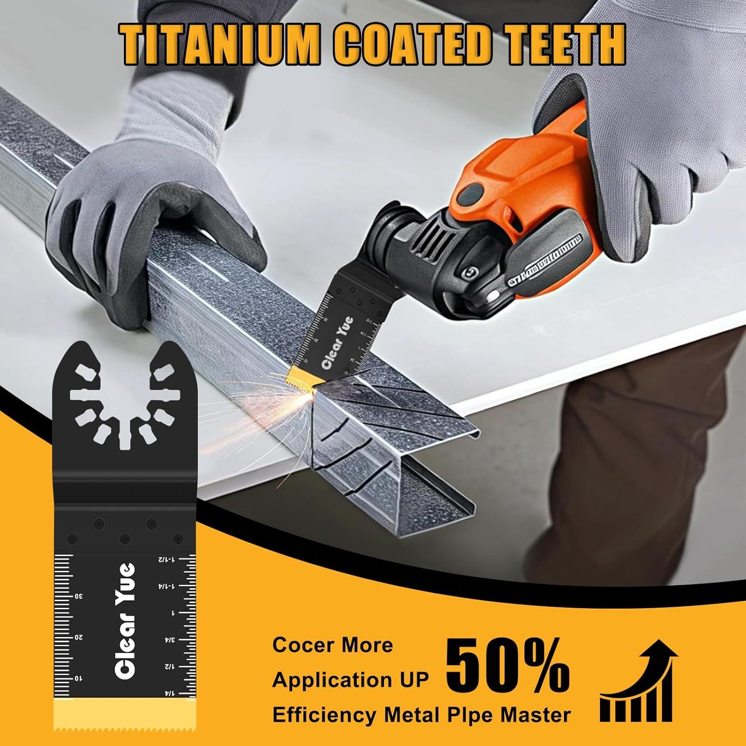 Juego de 16 Hojas de Sierra Oscilante ClearYue para Metal y Madera