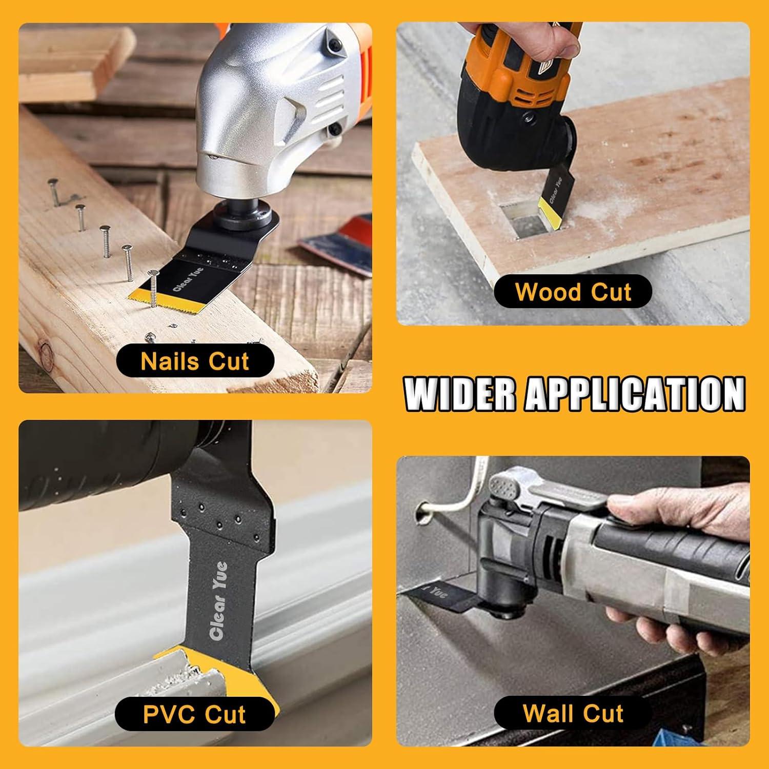 Juego de 16 Hojas de Sierra Oscilante ClearYue para Metal y Madera