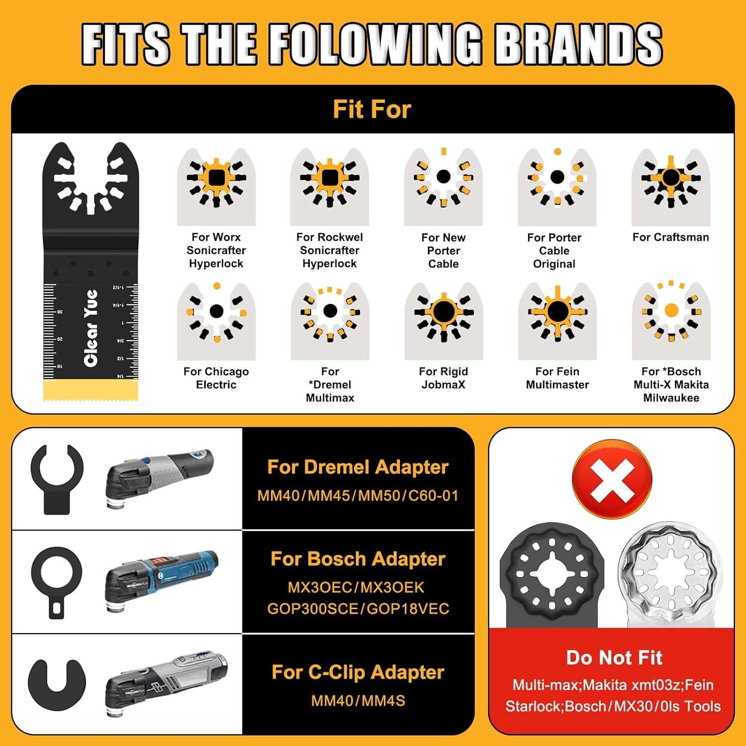 Juego de 16 Hojas de Sierra Oscilante ClearYue para Metal y Madera