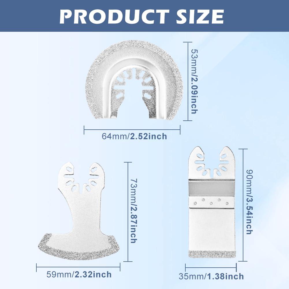 Juego de 6 Cuchillas Oscilantes de Diamante NINEFOX