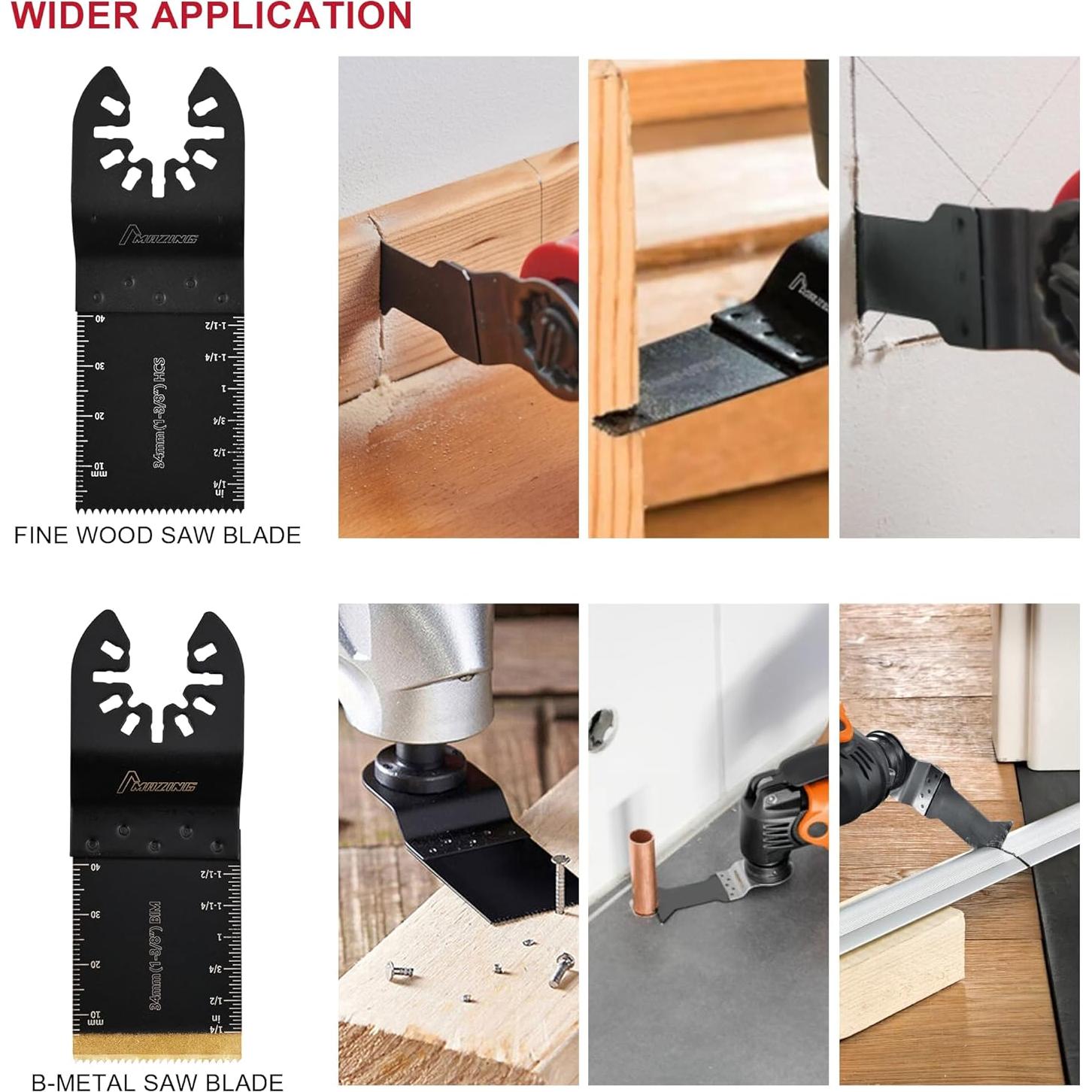 MAZING Kit 58 Cuchillas Oscilantes Multi Herramienta