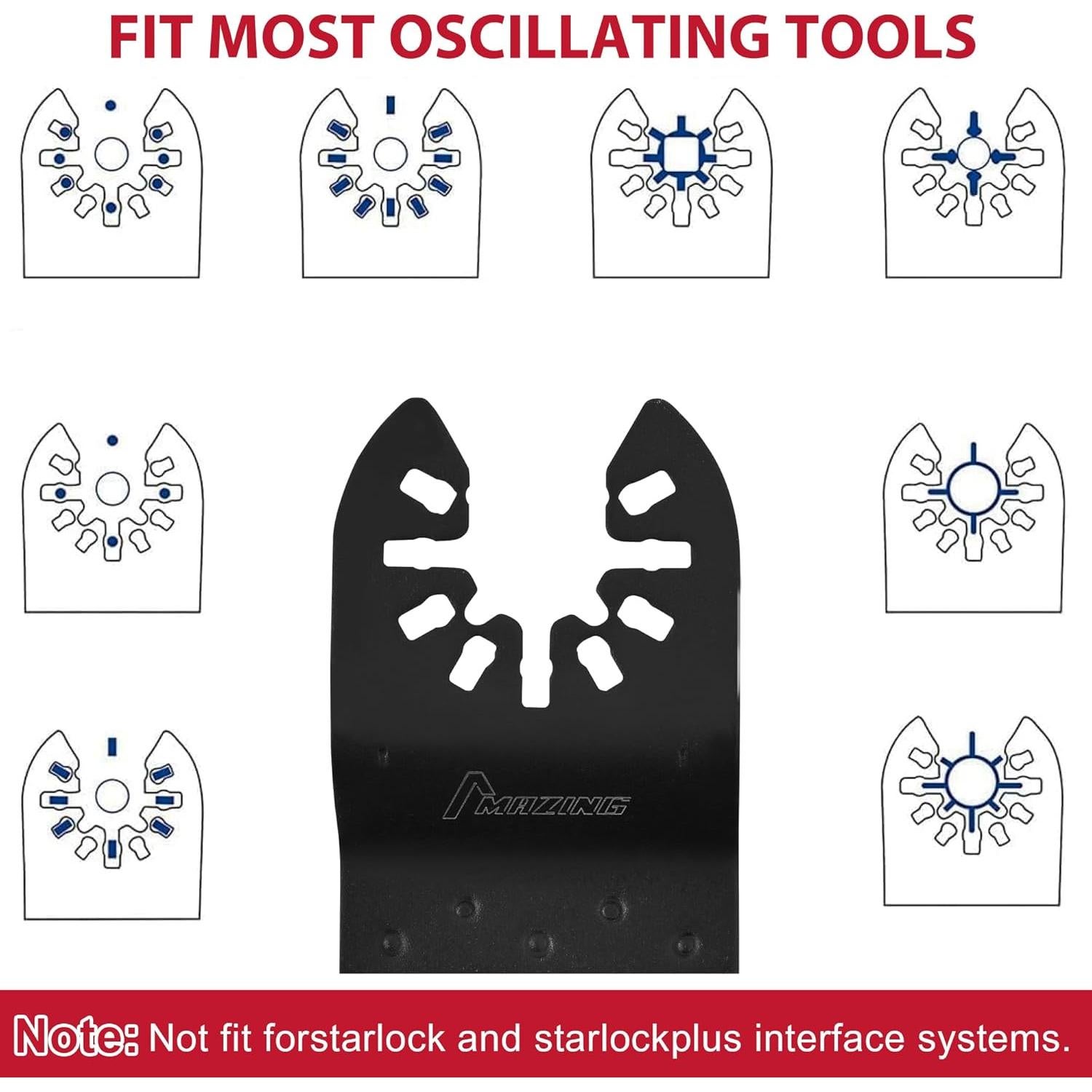 MAZING Kit 58 Cuchillas Oscilantes Multi Herramienta