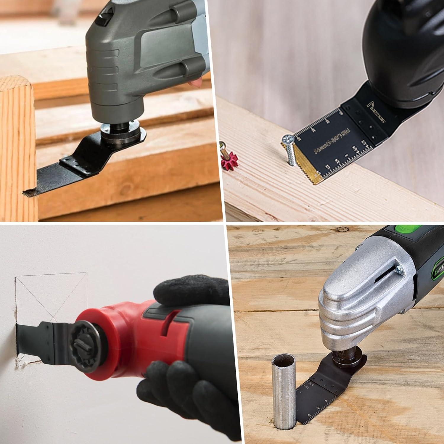 MAZING Kit 58 Cuchillas Oscilantes Multi Herramienta