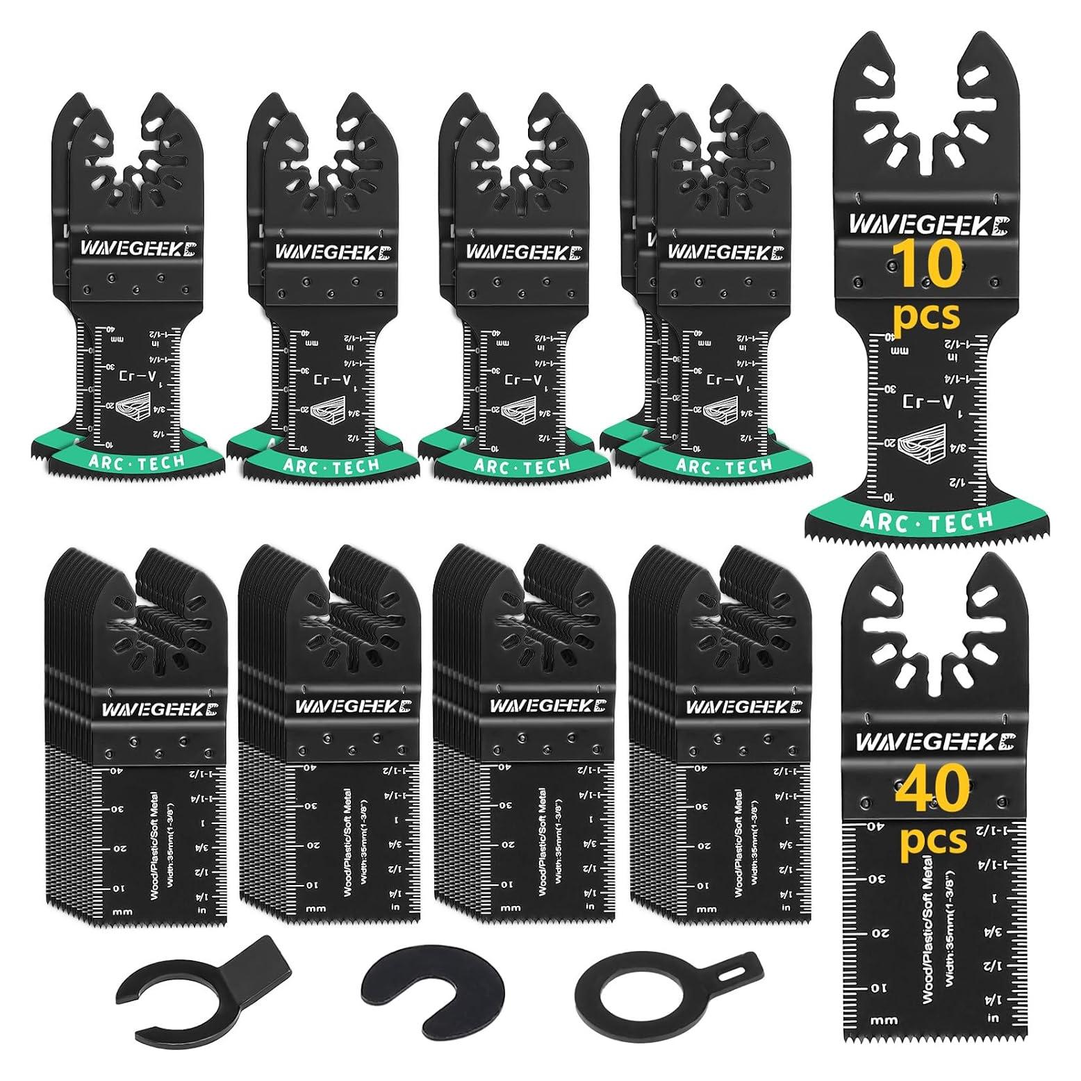Kit de 53 Cuchillas de Sierra Oscilante WAVEGEEK para Multitool