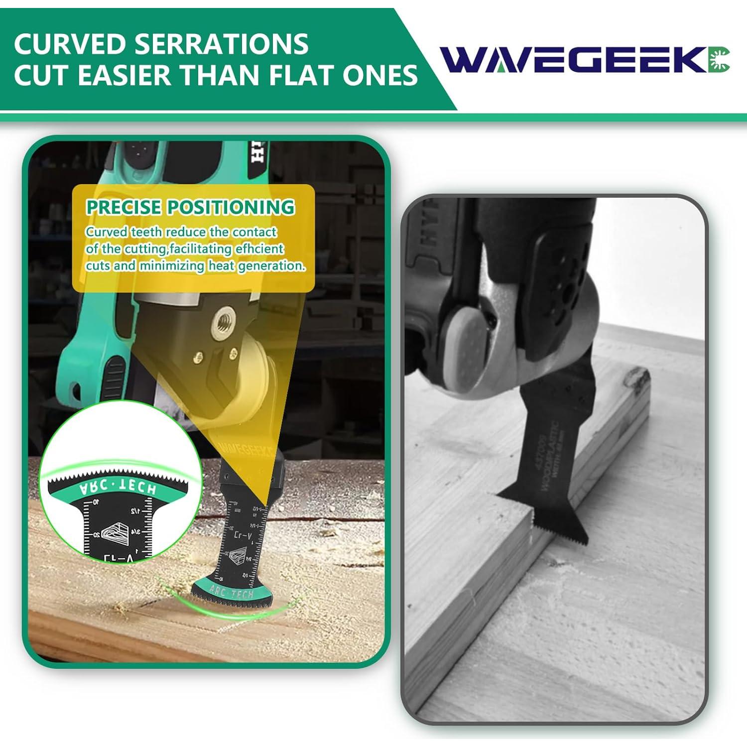 Kit de 53 Cuchillas de Sierra Oscilante WAVEGEEK para Multitool