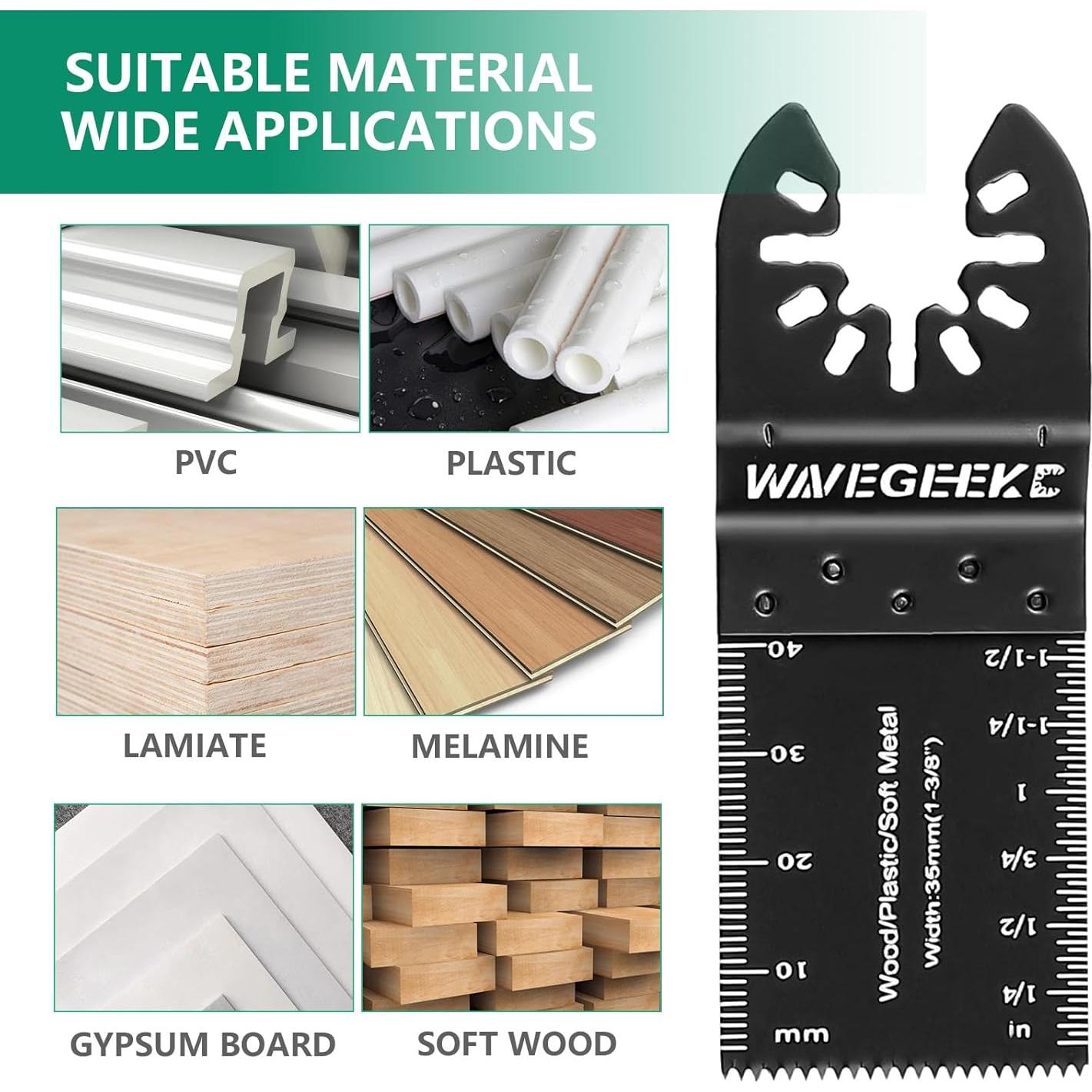 Kit de 53 Cuchillas de Sierra Oscilante WAVEGEEK para Multitool