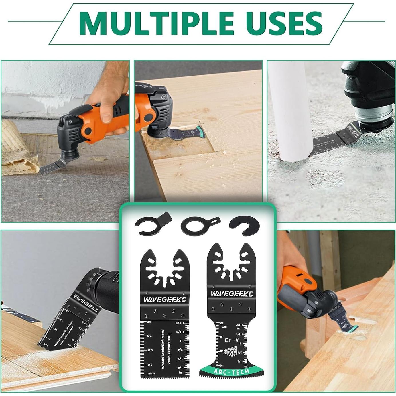 Kit de 53 Cuchillas de Sierra Oscilante WAVEGEEK para Multitool