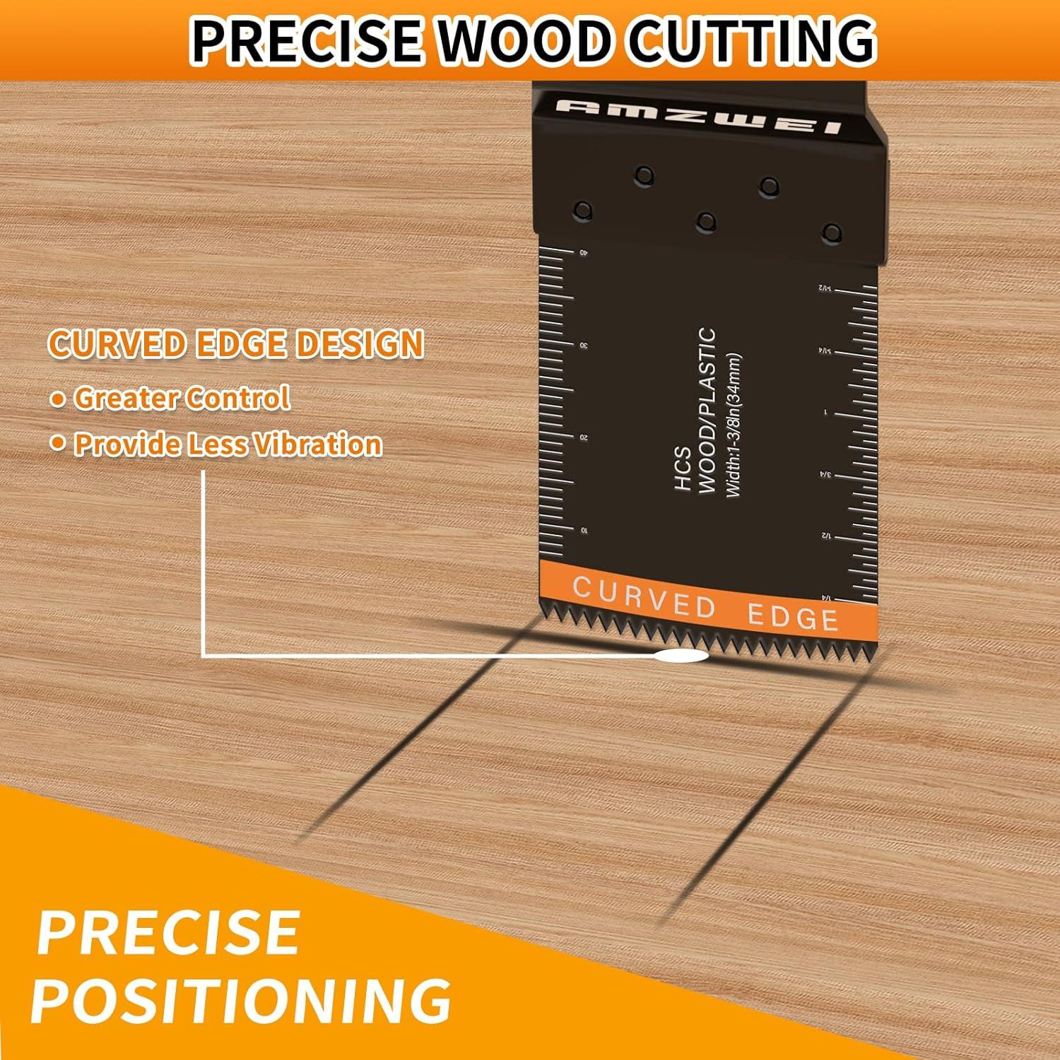 Set 35 Cuchillas Oscilantes AMZWEI para Madera y Metal