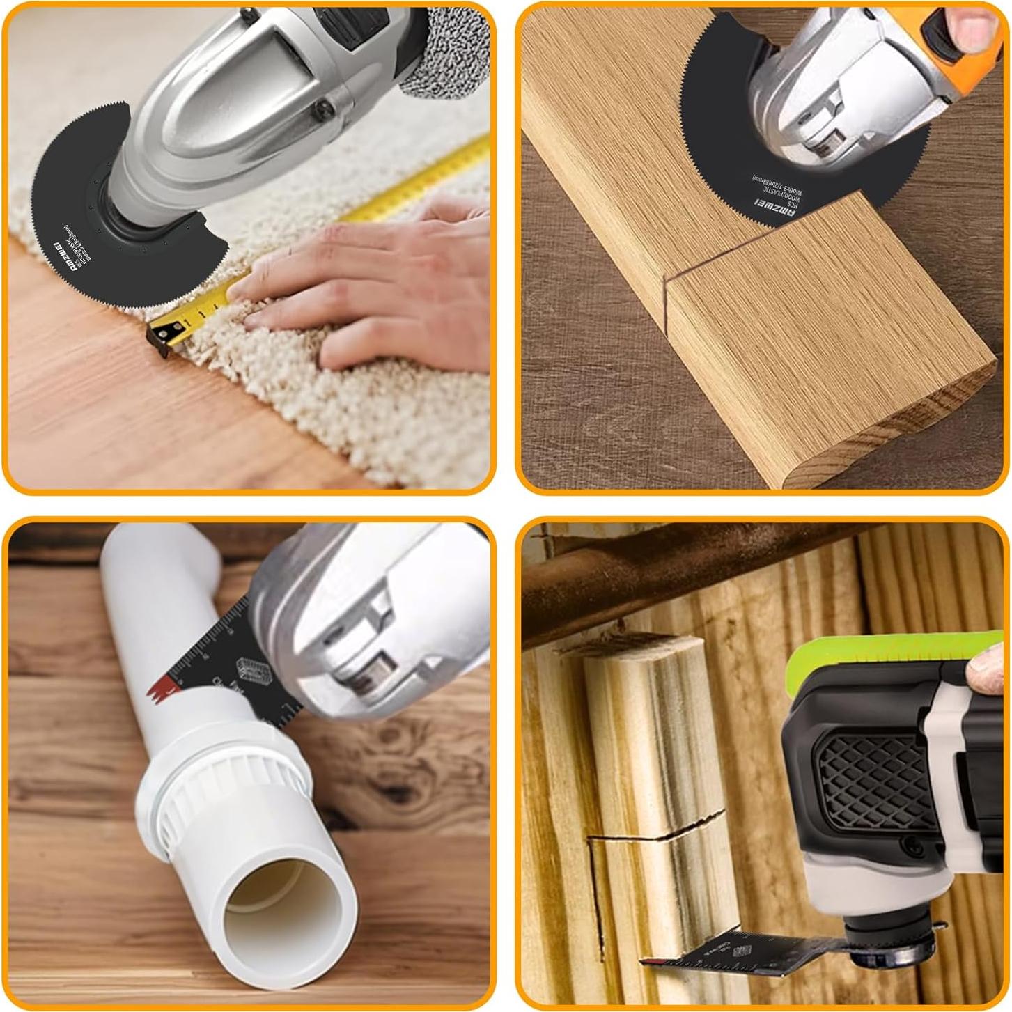 Set 35 Cuchillas Oscilantes AMZWEI para Madera y Metal