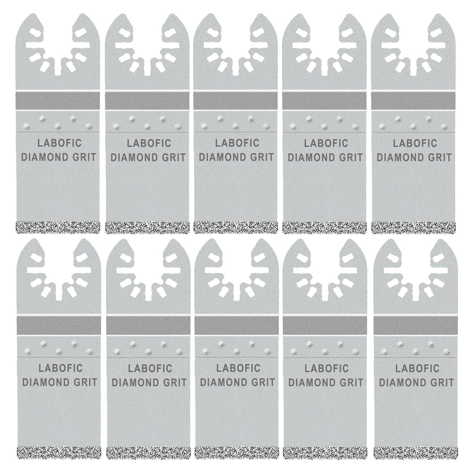 10 Piezas Cuchillas Oscilantes Diamante LABOFiC Corte Plano
