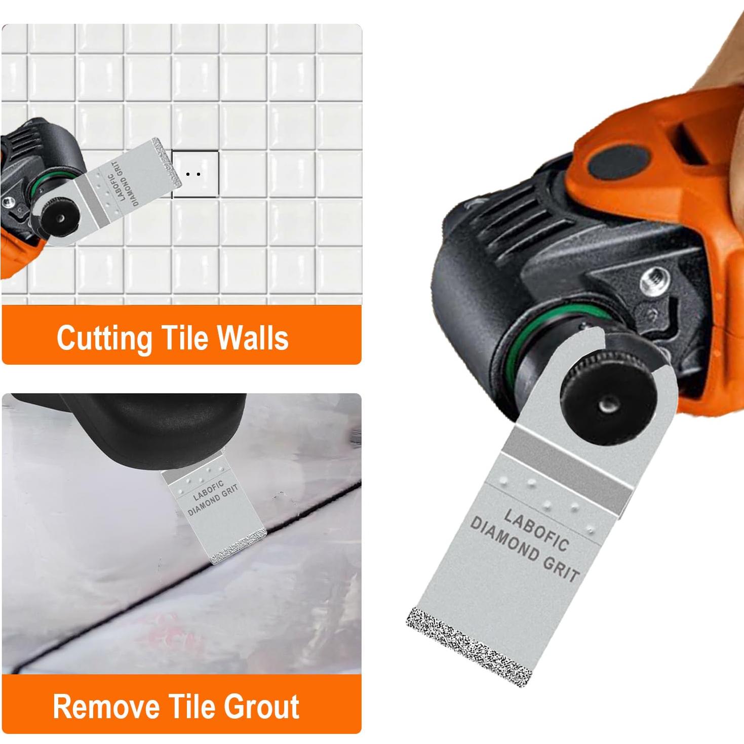 10 Piezas Cuchillas Oscilantes Diamante LABOFiC Corte Plano