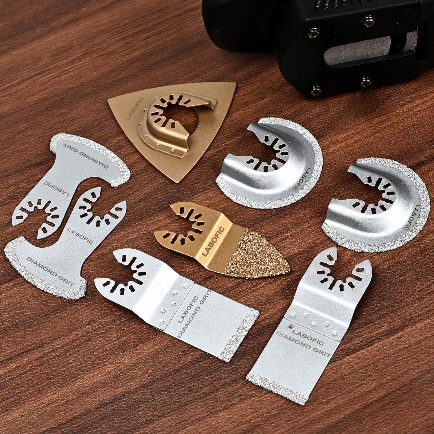 10 Piezas Cuchillas Oscilantes Diamante LABOFiC Corte Plano