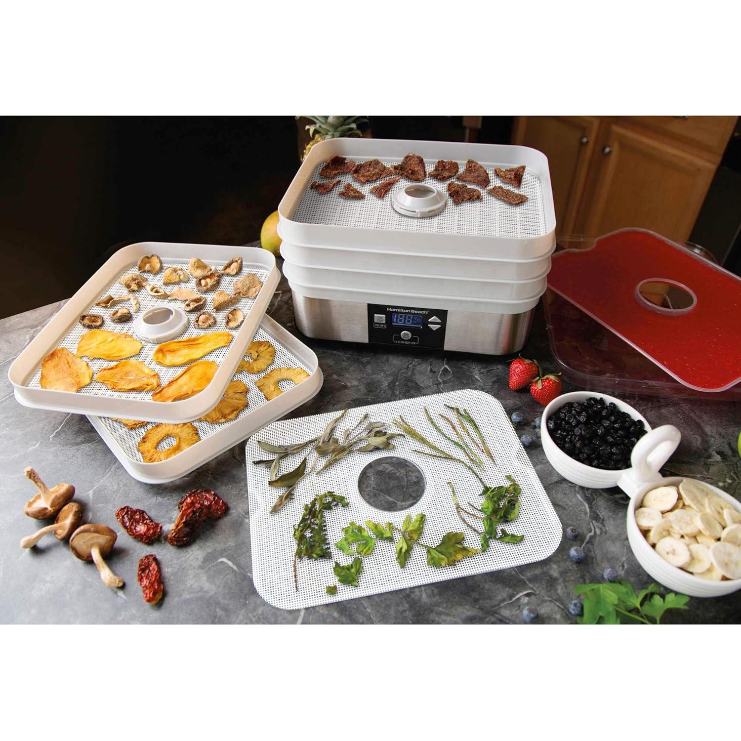 Hojas de Silicona Antiadherente GUCUJI para Deshidratador 5 Pcs