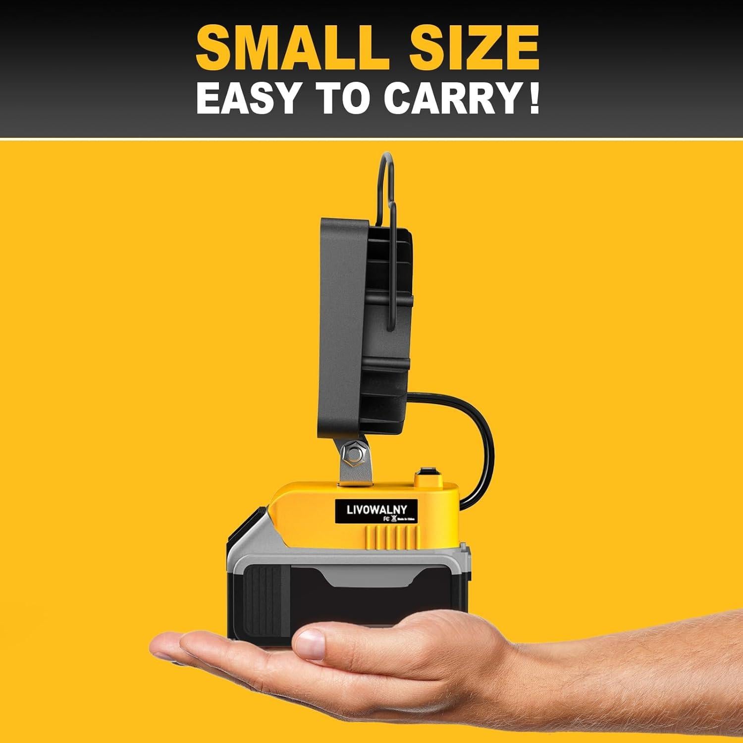 Luz de Trabajo LED LIVOWALNY 20V 60W 6000LM USB