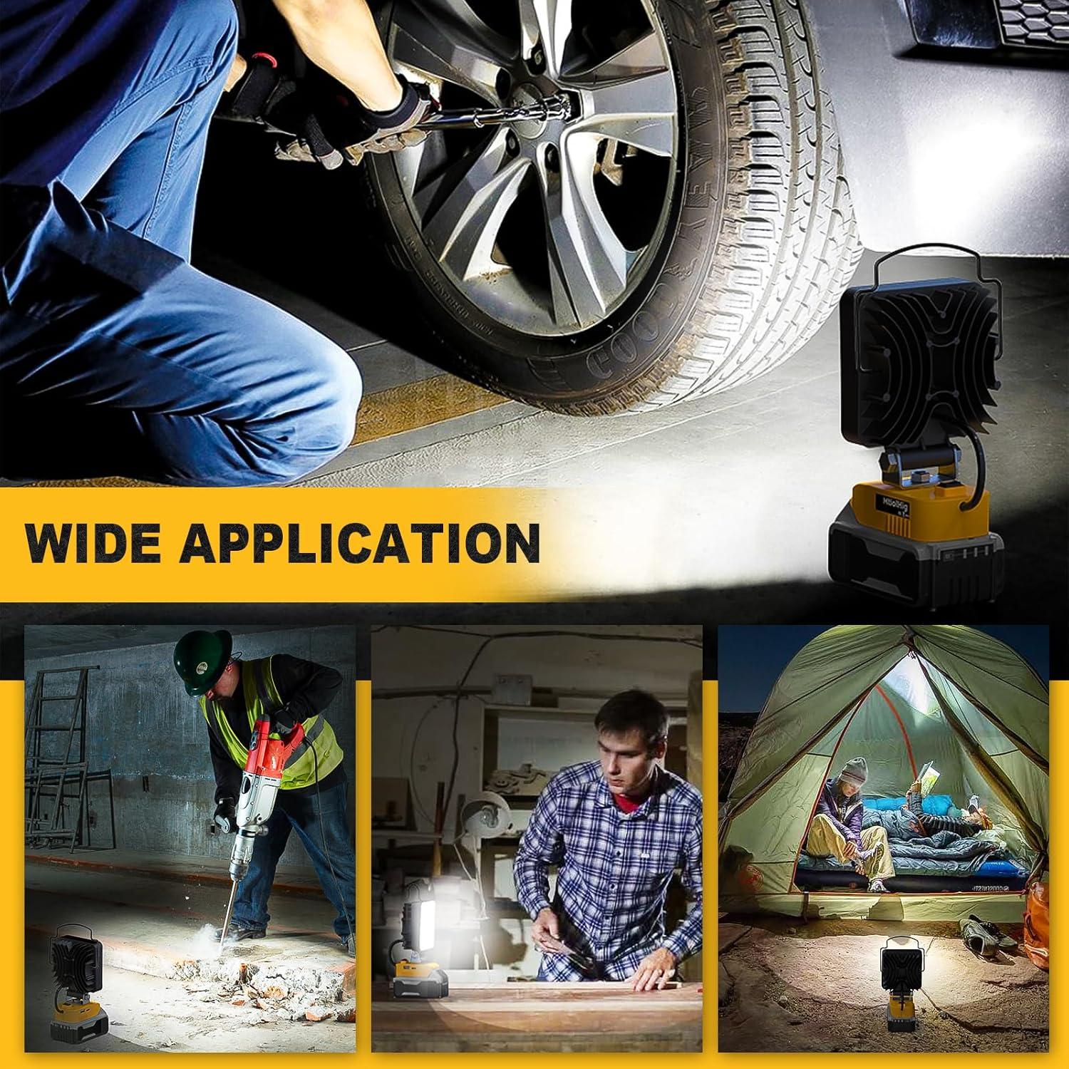 Luz de Trabajo LED LIVOWALNY 20V 60W 6000LM USB