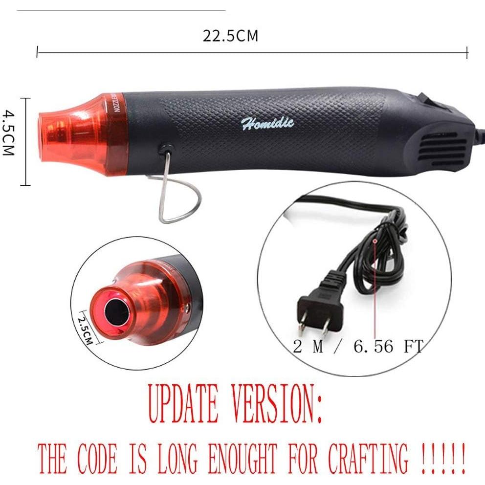 Pistola de Calor Homidic HJ7 300W 2m Cable para Manualidades