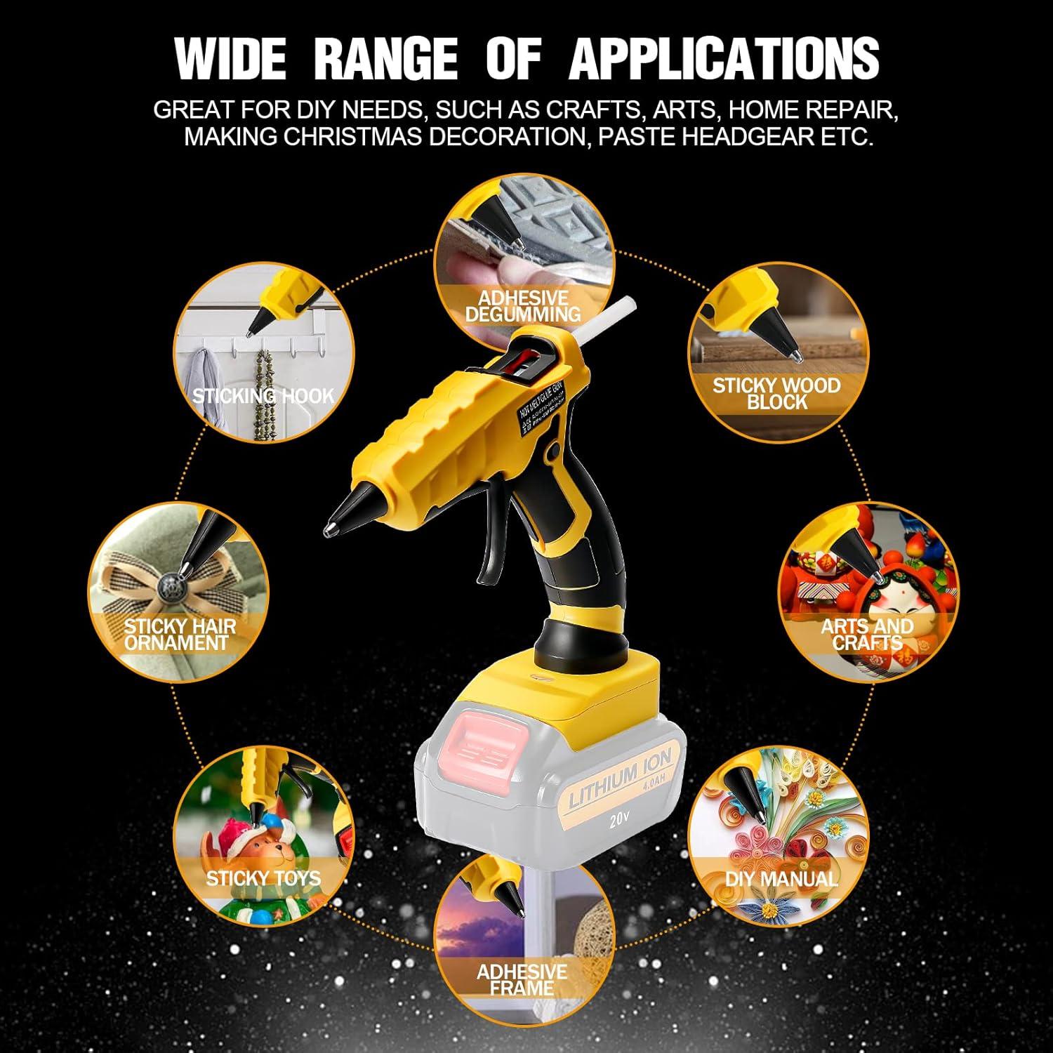 Pistola de Pegamento Caliente Inalámbrica LouSdZoke 20V 50W