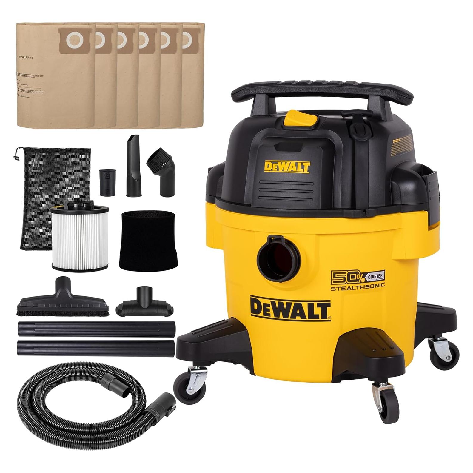Aspiradora DEWALT Húmeda y Seca 6 Galones 5 HP Ultra-Silenciosa