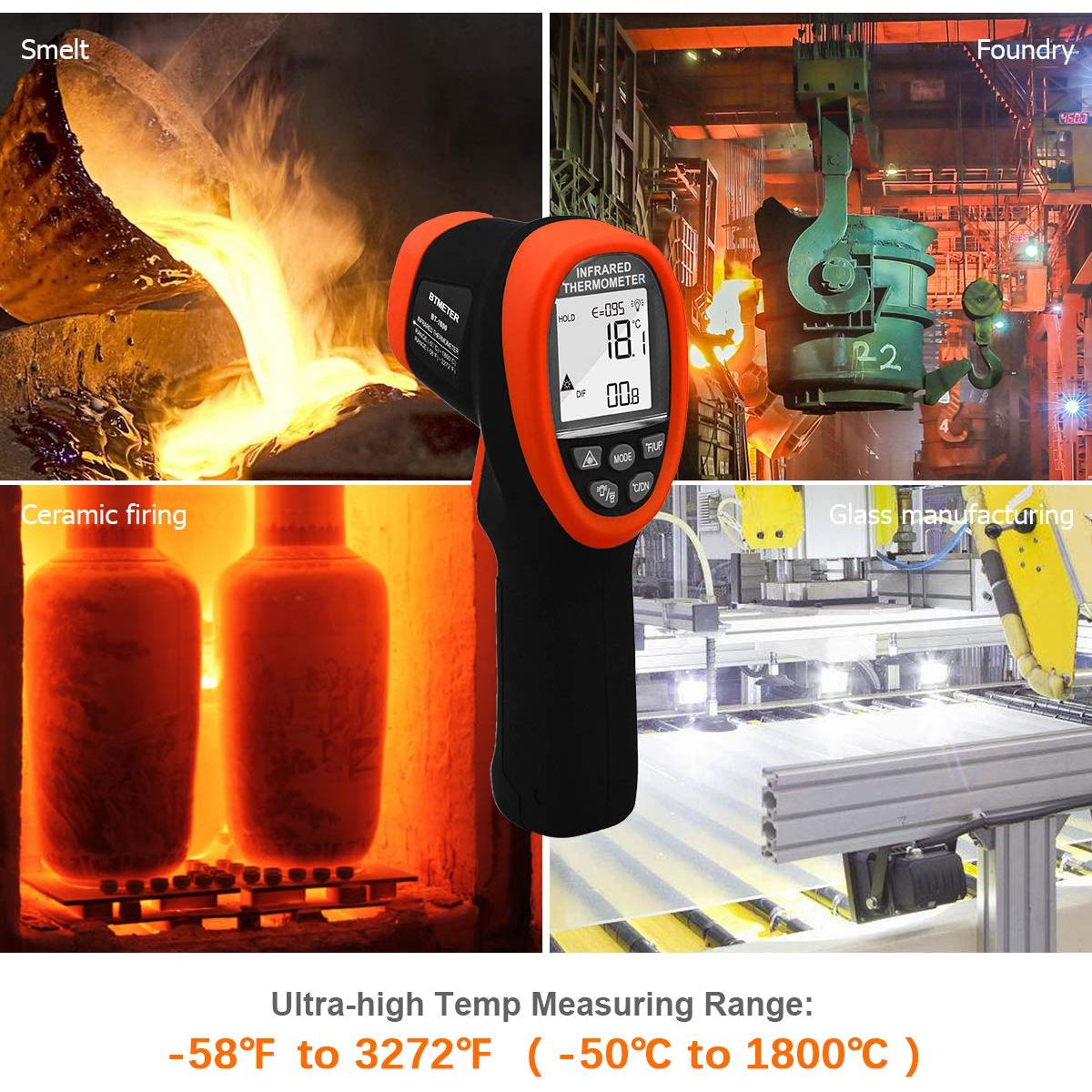 Termómetro Infrarrojo BTMETER BT-1800 -50 a 1800°C 50:1