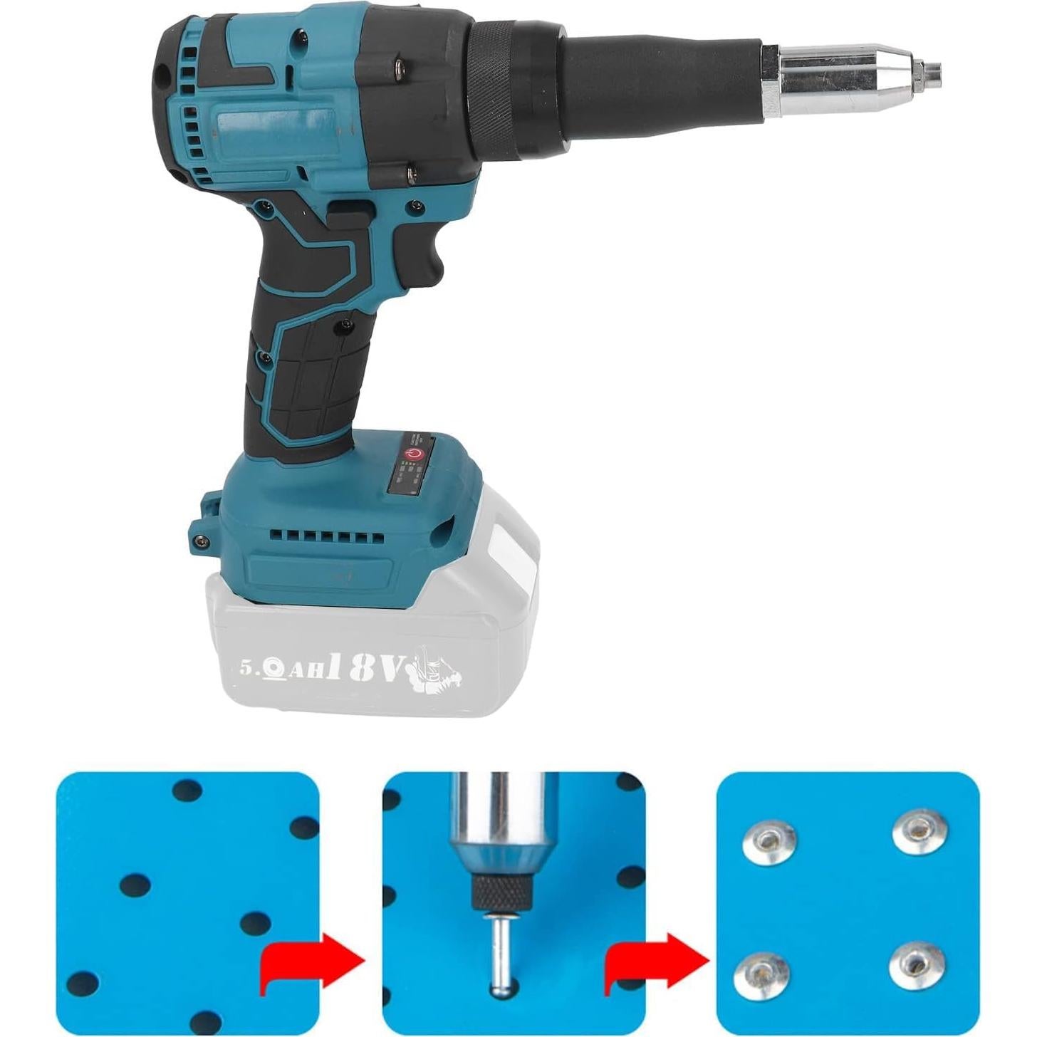 Remachadora Inalámbrica Okuyonic 360W 2.4-4.8mm Ergonomica