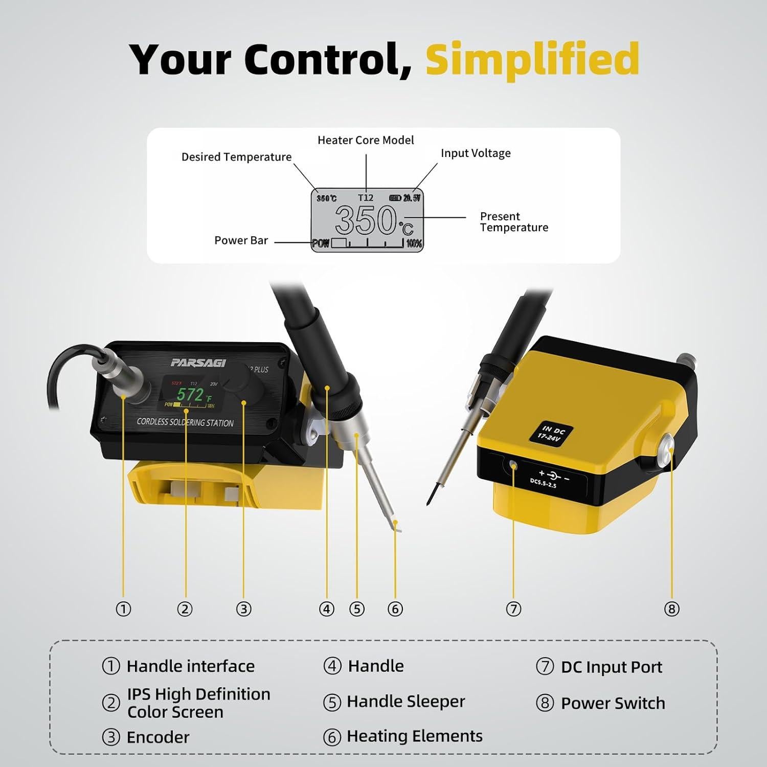 Estación de Soldadura Dewalt 20V T12 PLUS Temperatura Ajustable
