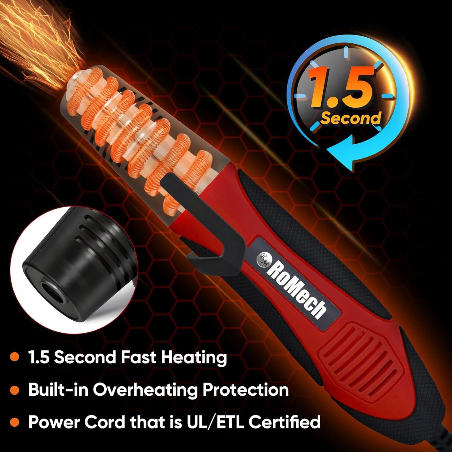 Pistola de Calor ROMECH 350W Doble Temperatura 204-349°C