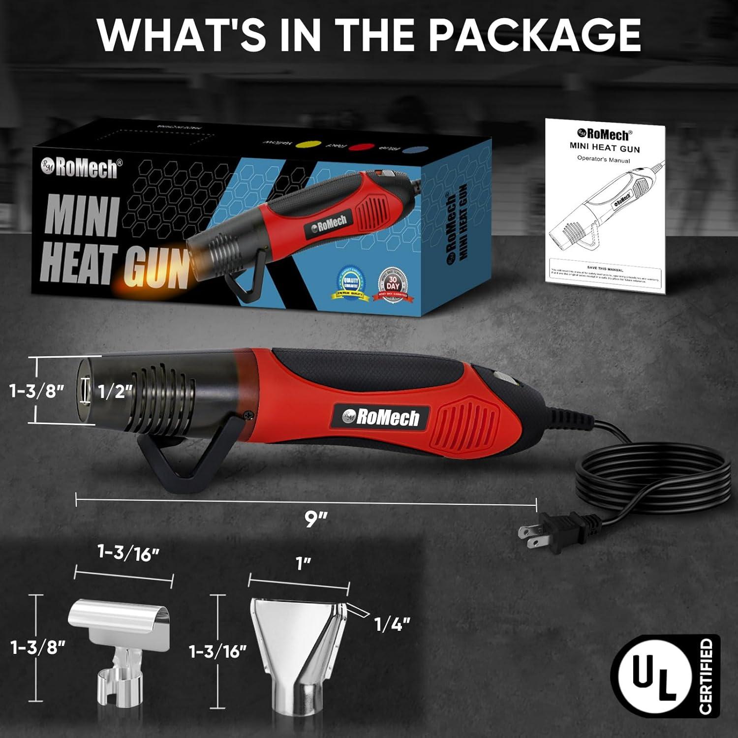 Pistola de Calor ROMECH 350W Doble Temperatura 204-349°C