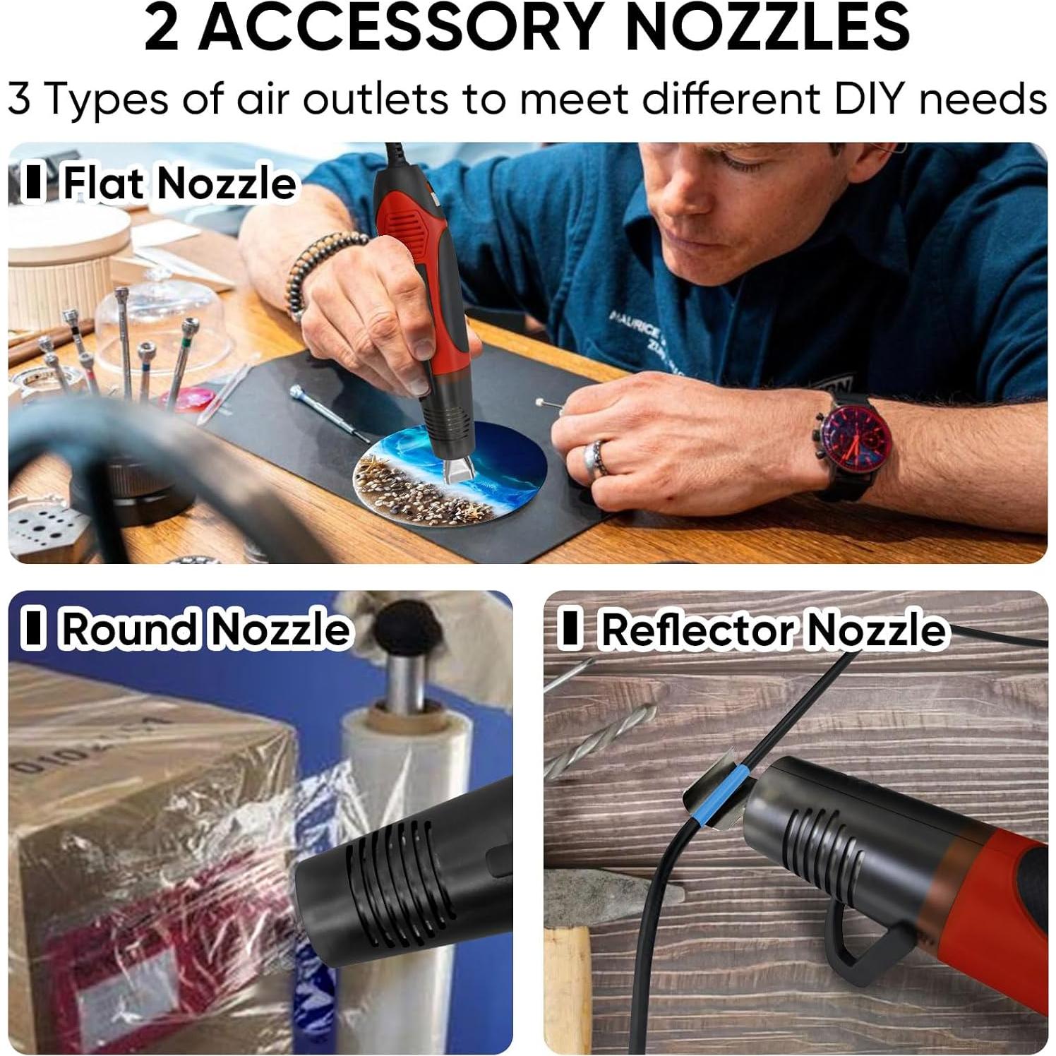 Pistola de Calor ROMECH 350W Doble Temperatura 204-349°C