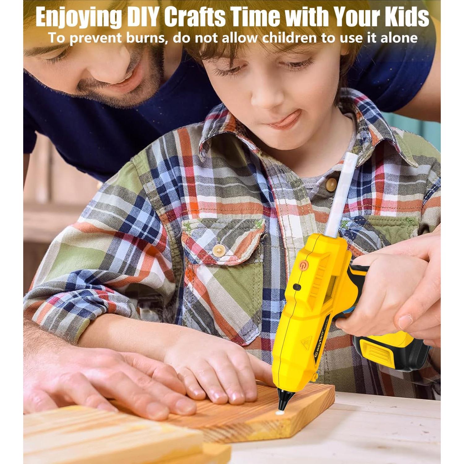 Pistola de Pegamento Caliente EASYTOO 20V Inalámbrica con 10 Barras