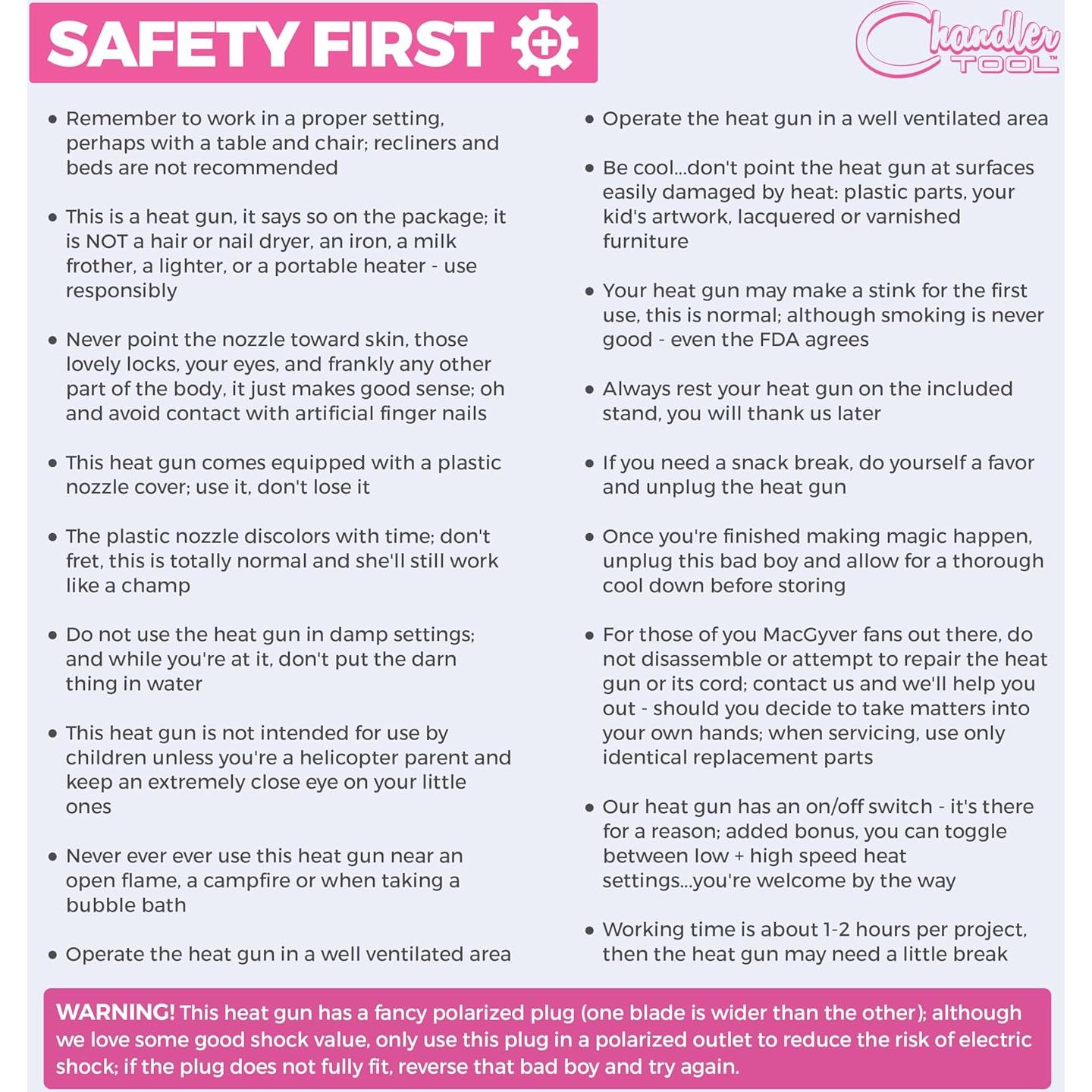 Pistola de Calor Mini Chandler Tool CTHGPB Doble Temperatura